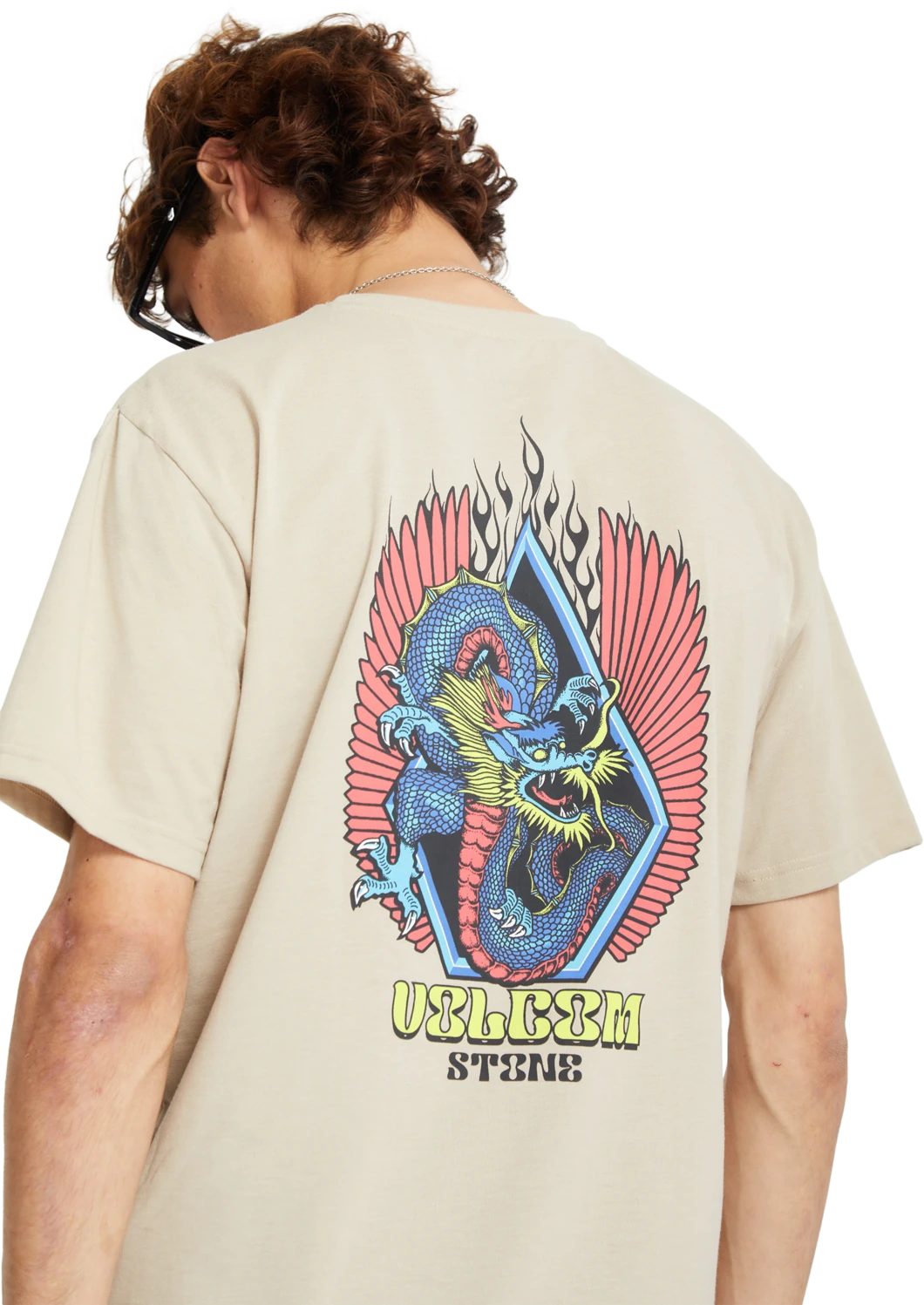 Volcom Draggin Stone Hth camiseta manga corta hombre detail 6 | LIGHT KHAKI