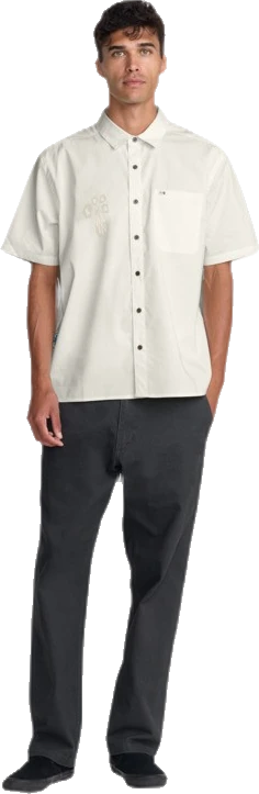 Rvca RVCA Alohana Camisa Manga Corta Beige Hombre camisas hombre detail 4 | Beige