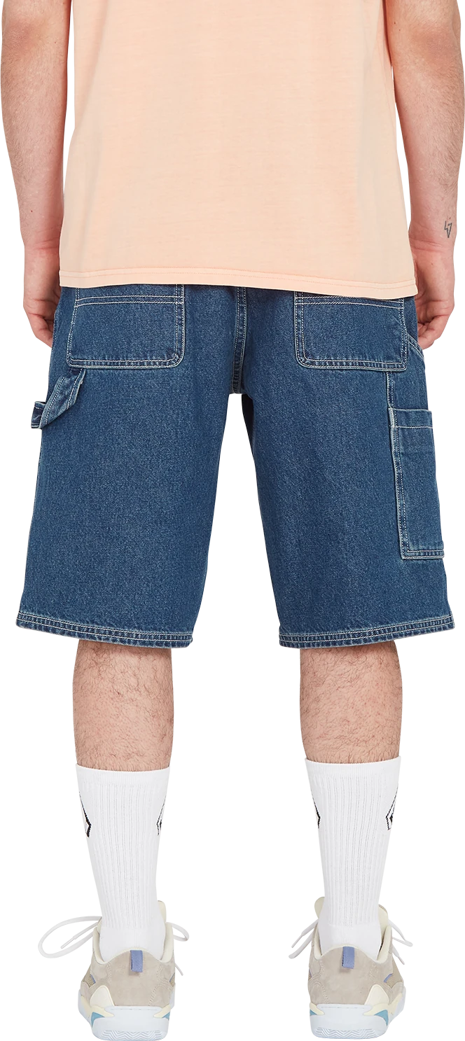 Volcom Labored Denim Utility Short denim short hombre detail 3 | Indigo Ridge Wash