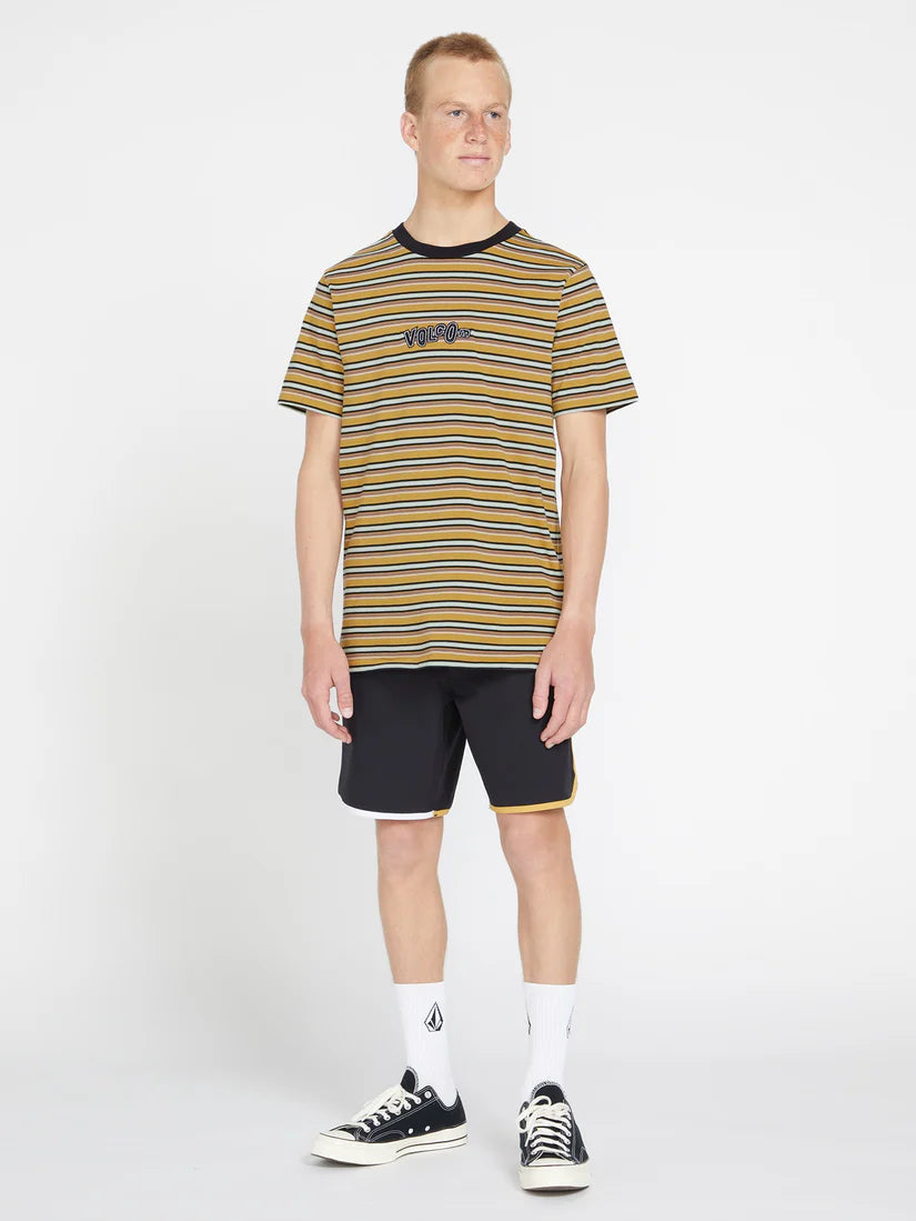 Volcom Bright N Early Crew T-Shirt - Mustard | surfdevils.com