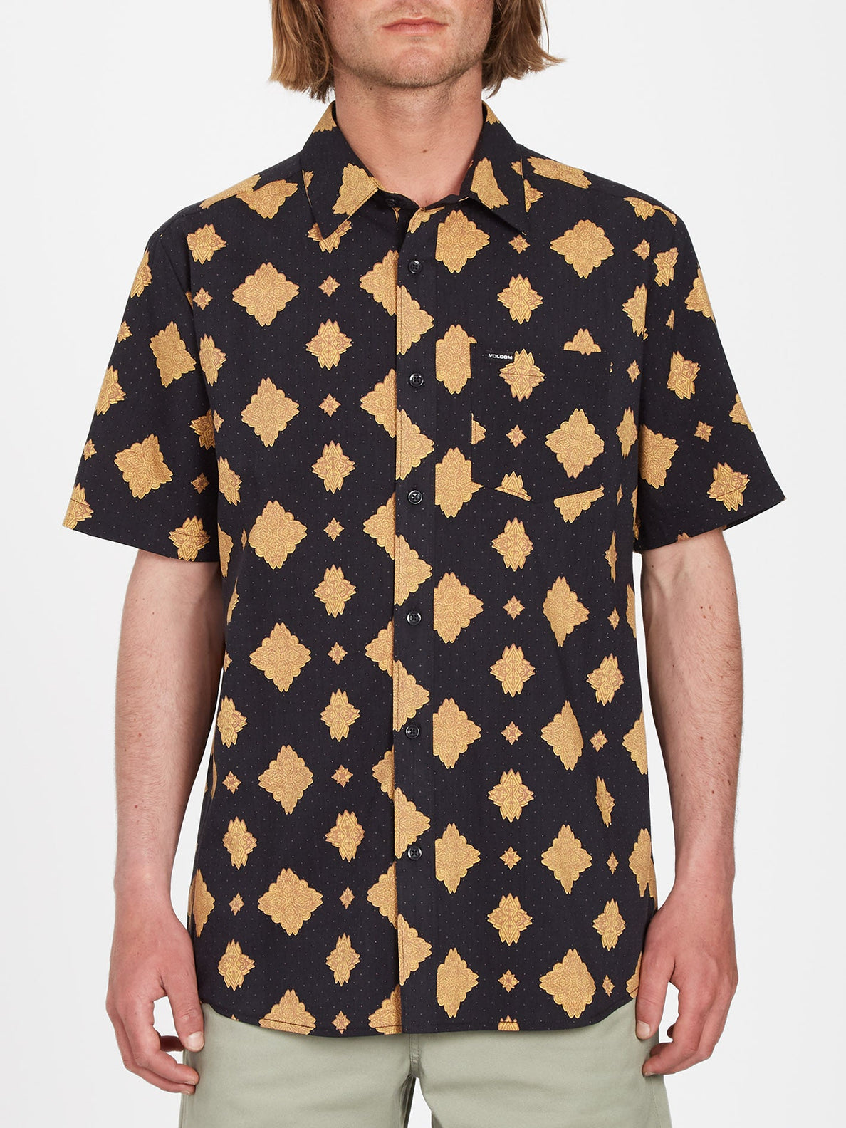 Volcom Grit Mandala Neues schwarzes Hemd