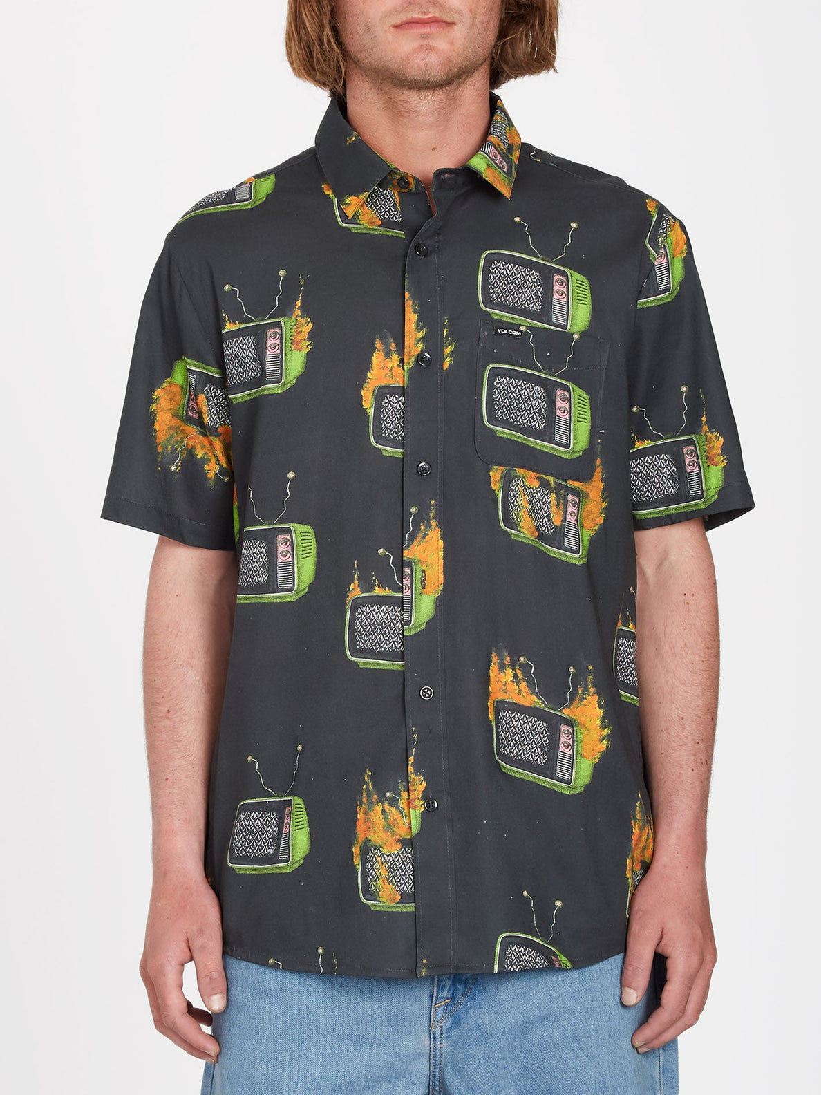 Volcom Justin Hager Woven Black Shirt