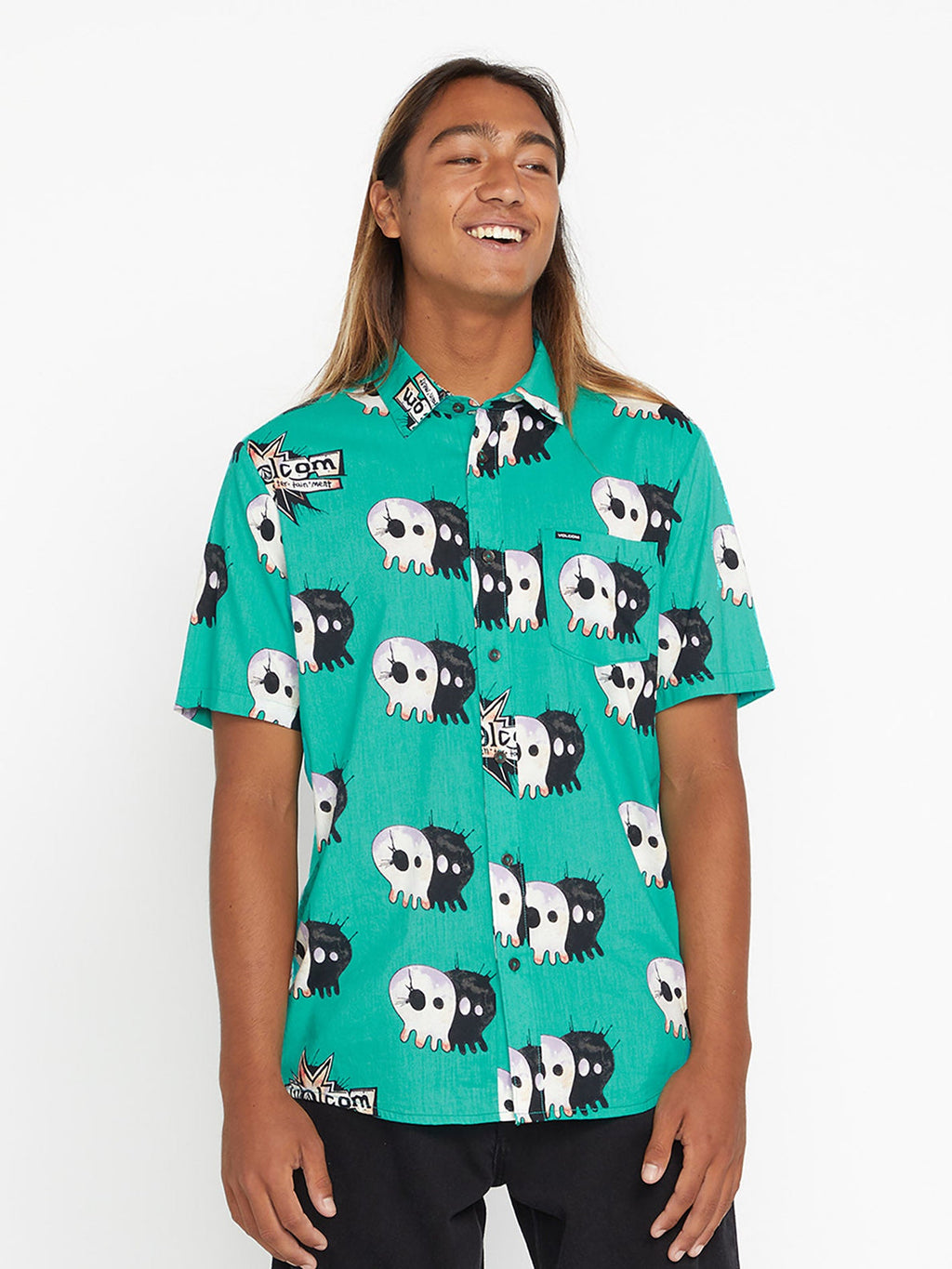 Volcom V Entertainment Pepper Scrubs Green Shirt