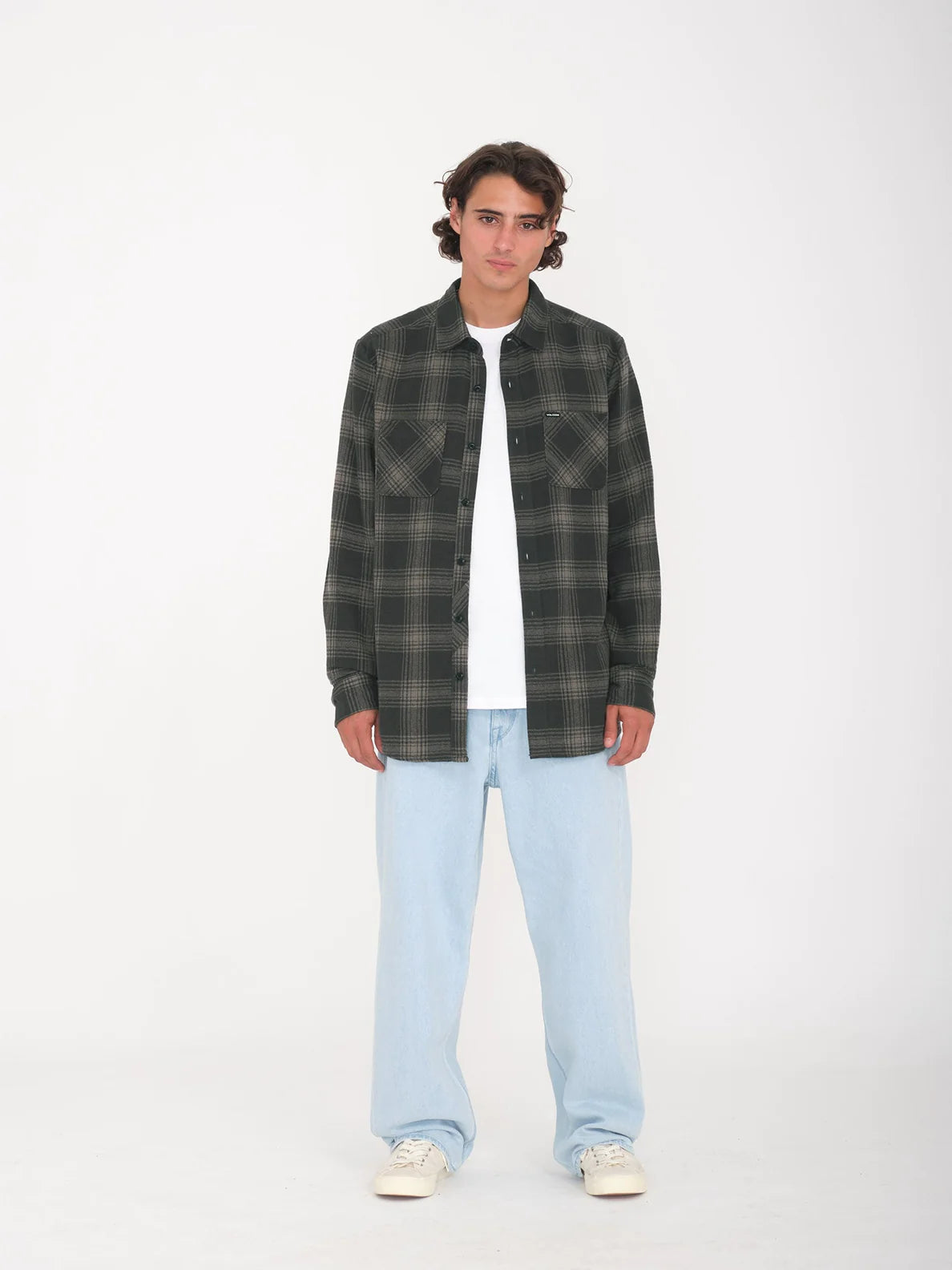 Volcom Tone Stone Long Sleeve Shirt - Stealth