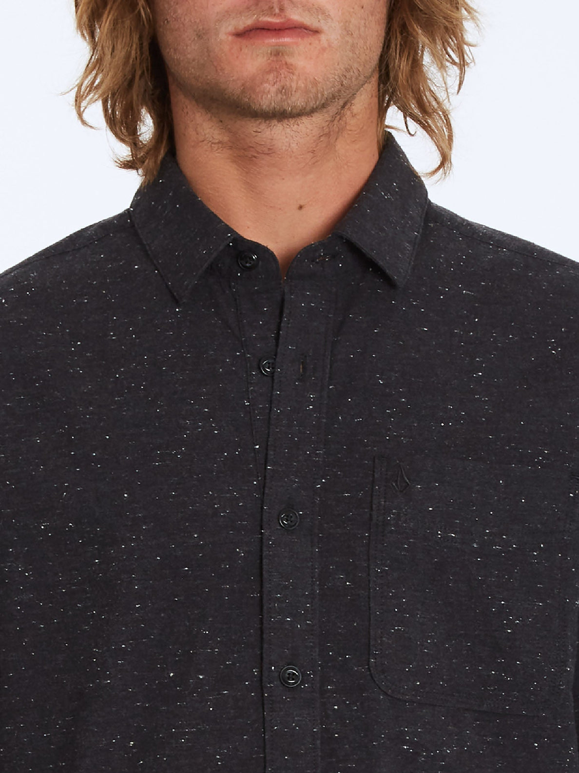 Volcom Date Knight Ls Black Shirt