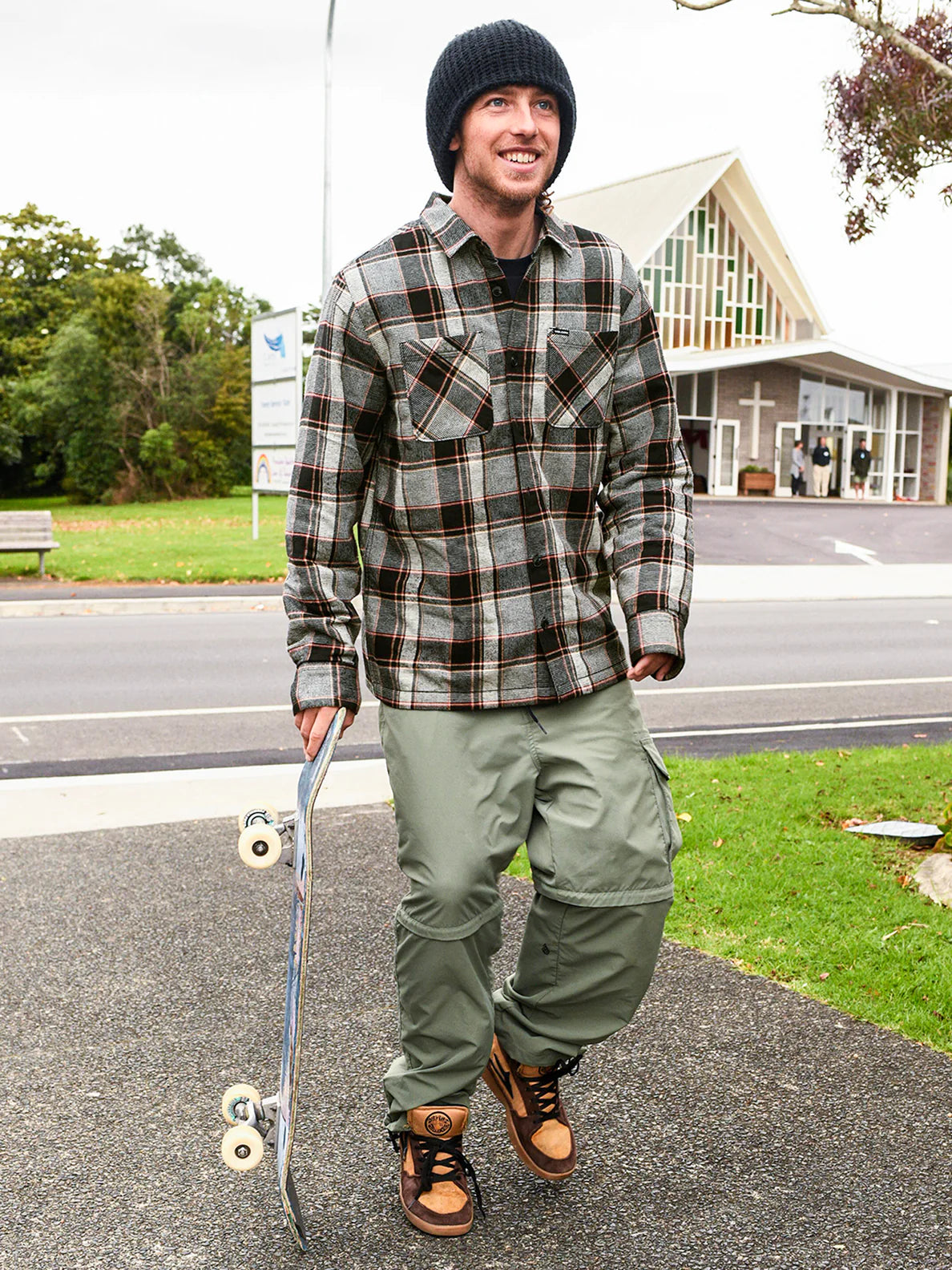 Volcom Brickstone Lined Flannel Shirt - Dirty White