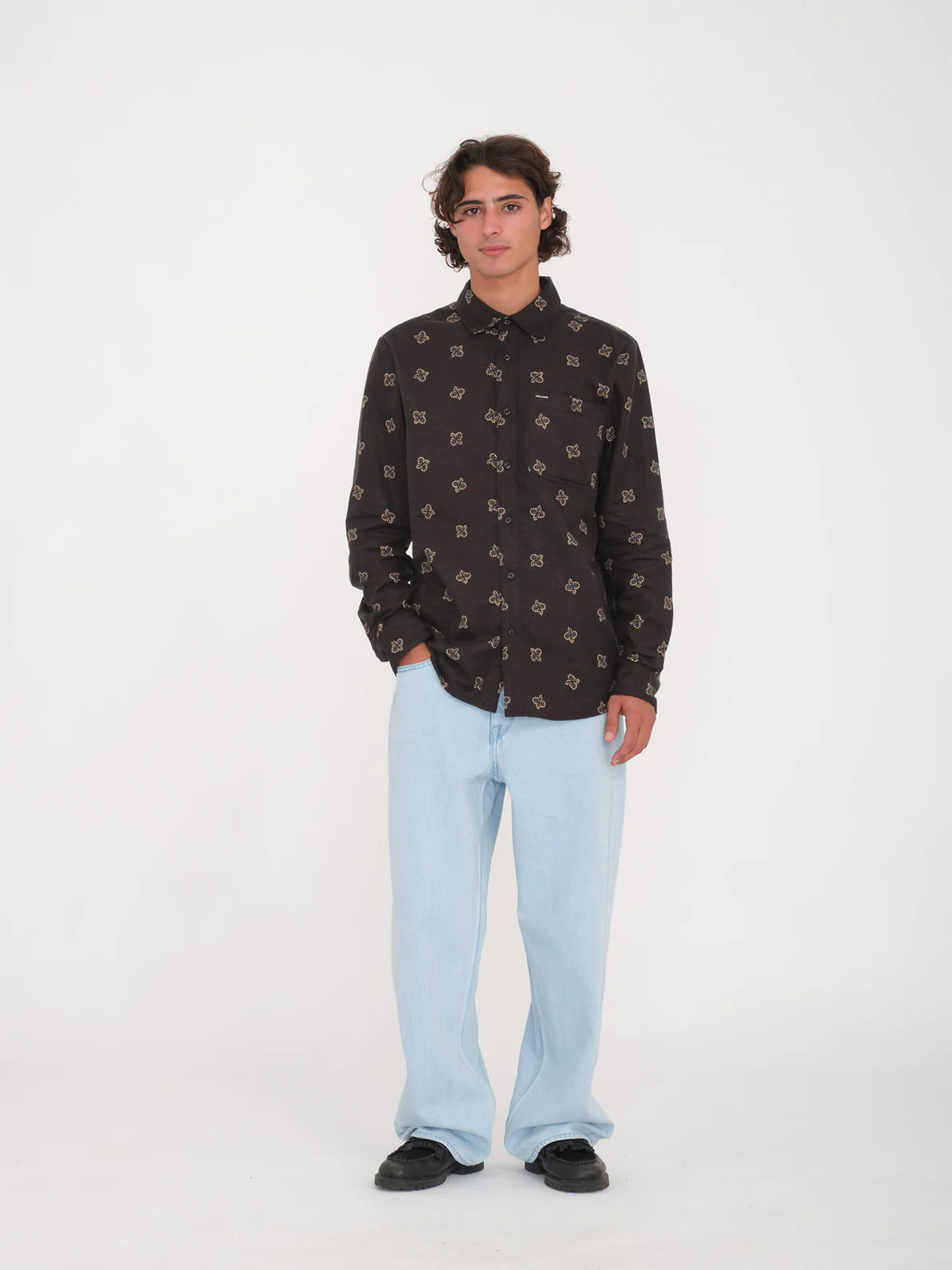 Volcom Casbah Long Sleeve Shirt - Stealth