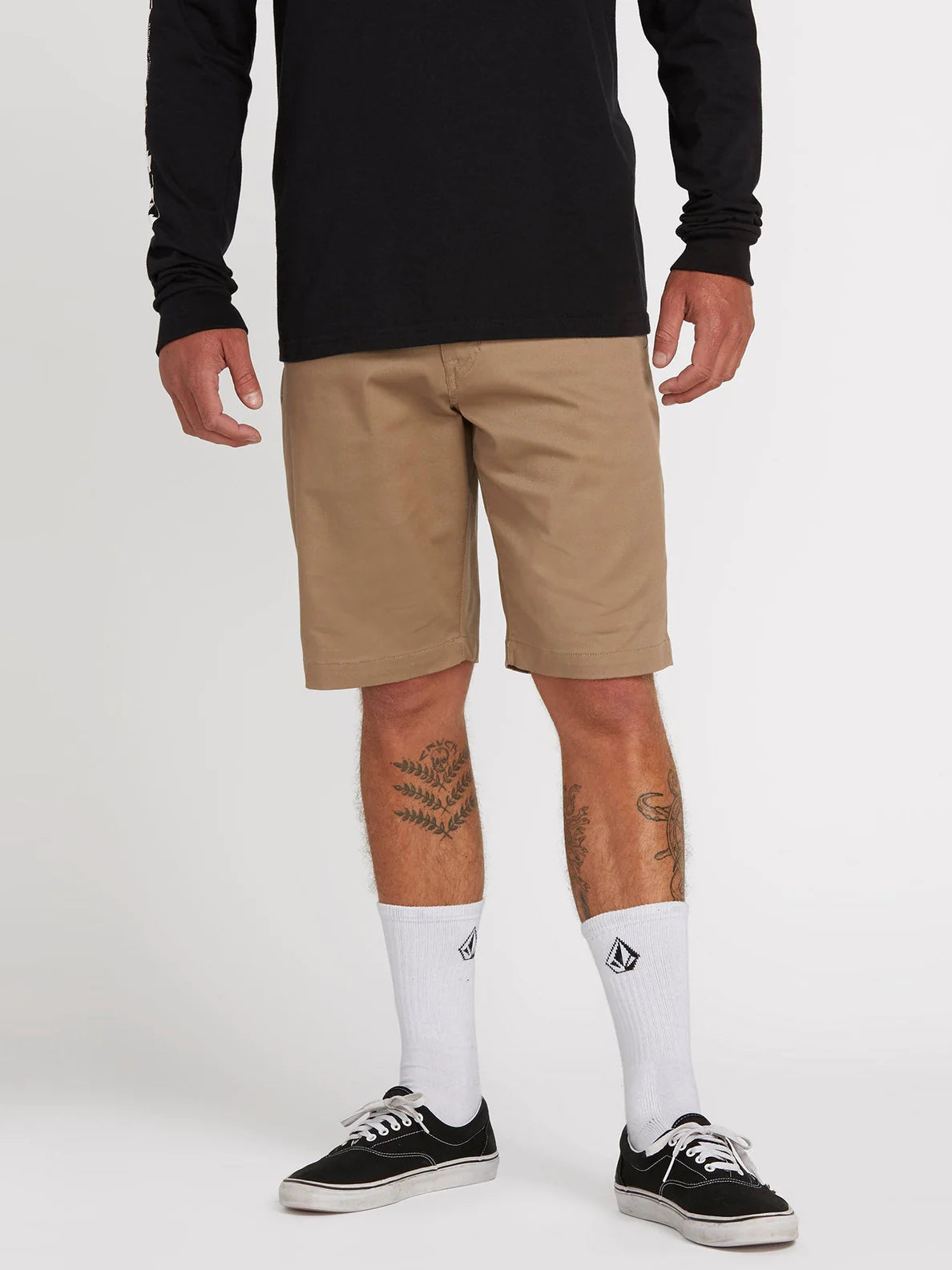 Volcom Frickin Modern Stretch Shorts 21" Khaki | surfdevils.com