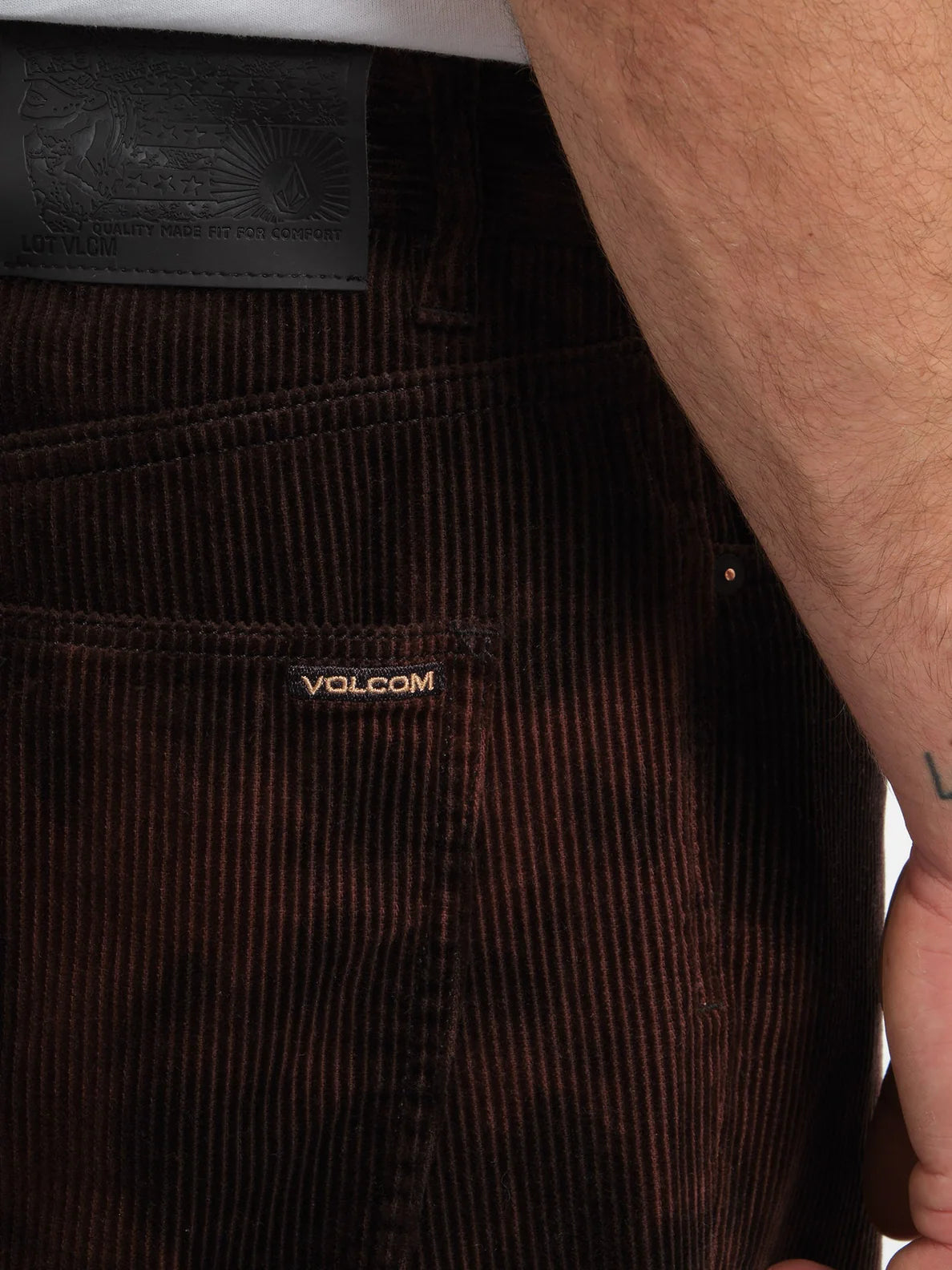 Pantaloni di velluto a coste affusolati Billow di Volcom - Cioccolato amaro