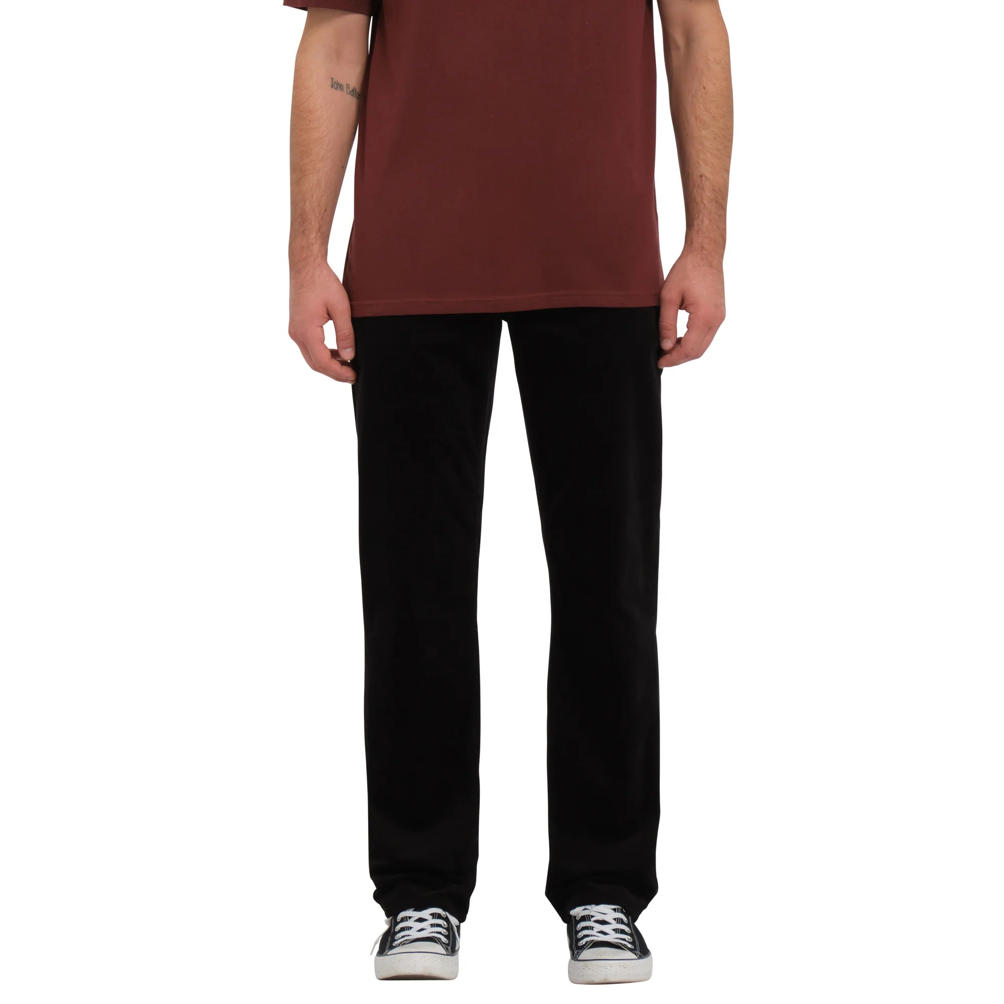 Pantaloni in velluto a coste Volcom Solver con 5 tasche - Neri