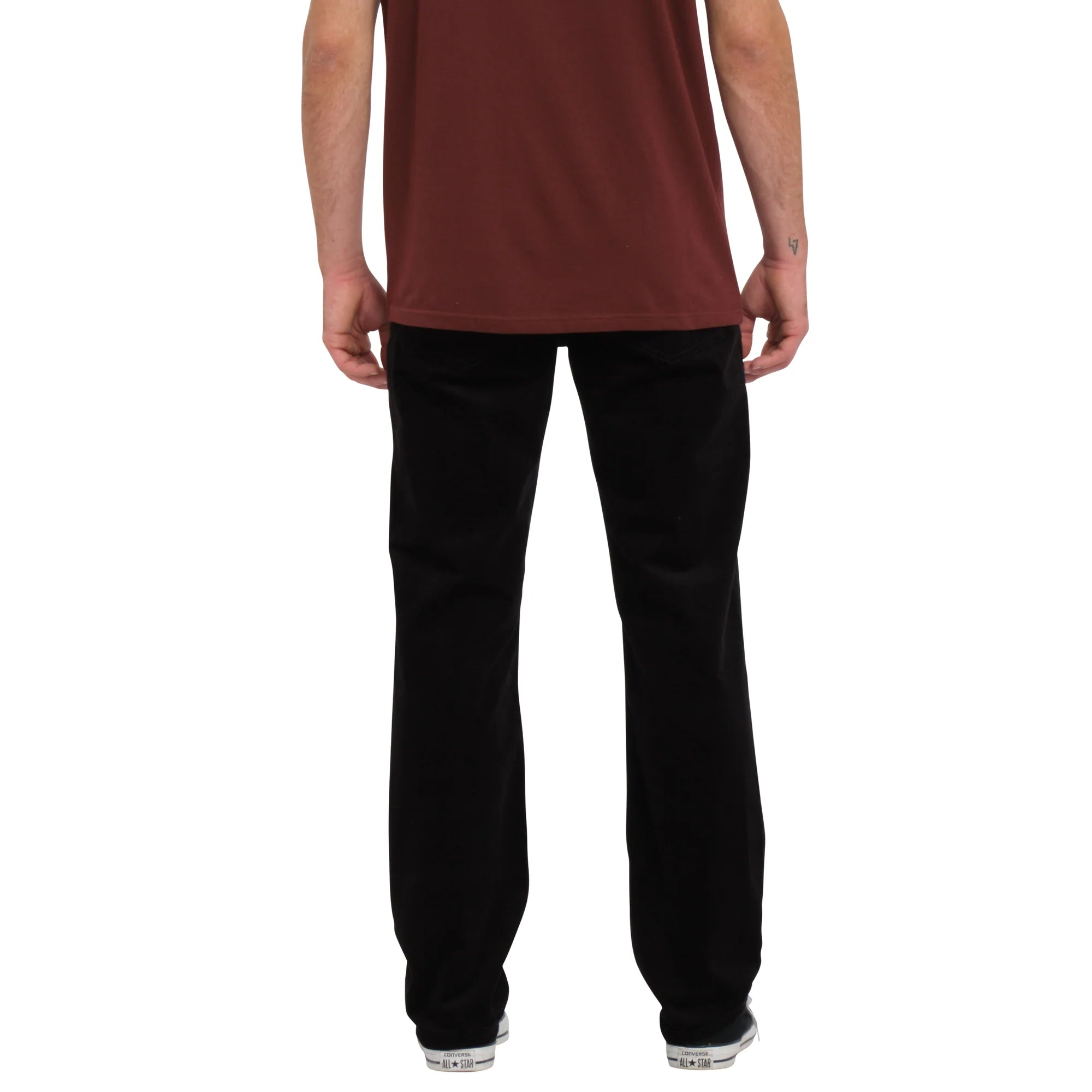 Pantaloni in velluto a coste Volcom Solver con 5 tasche - Neri