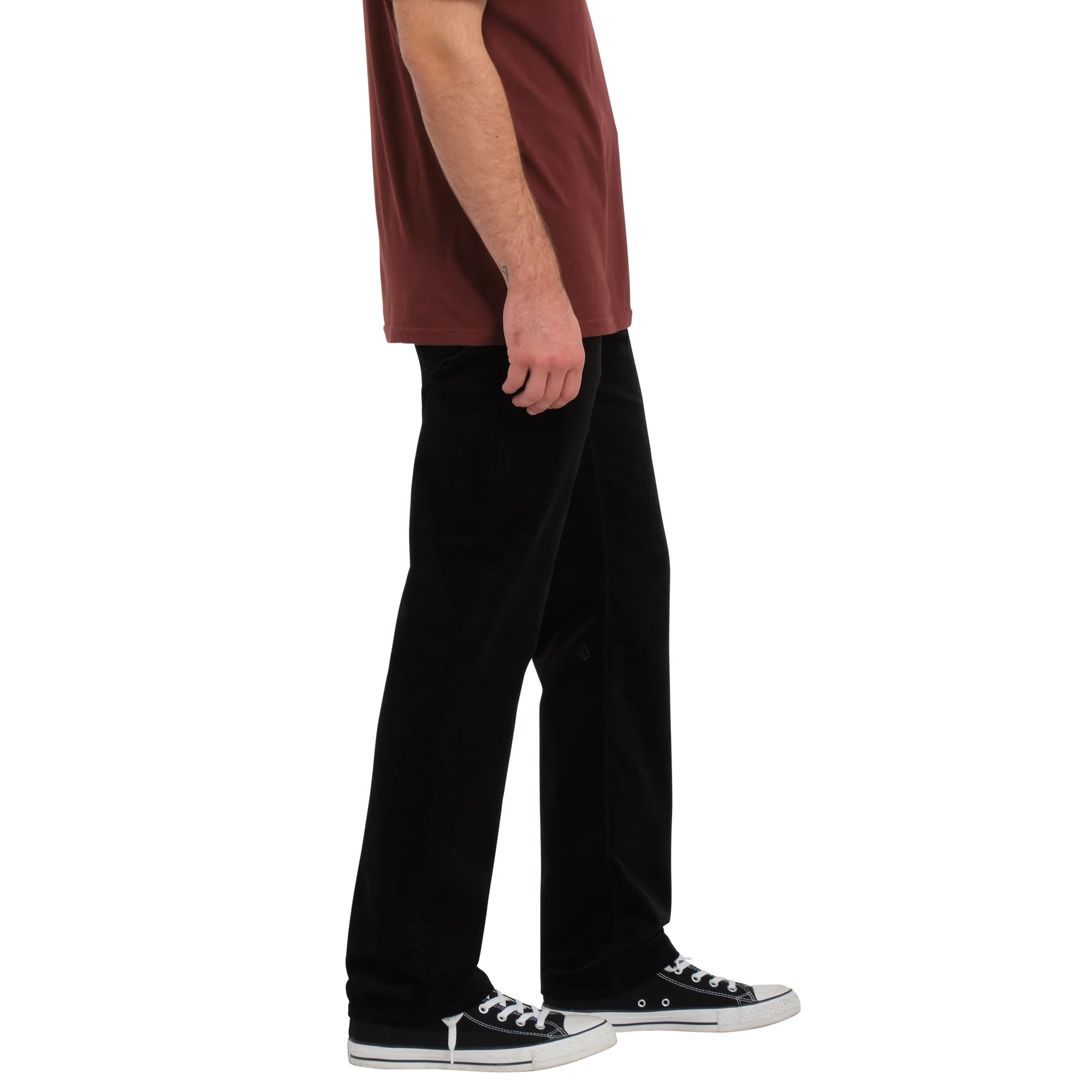 Pantaloni in velluto a coste Volcom Solver con 5 tasche - Neri