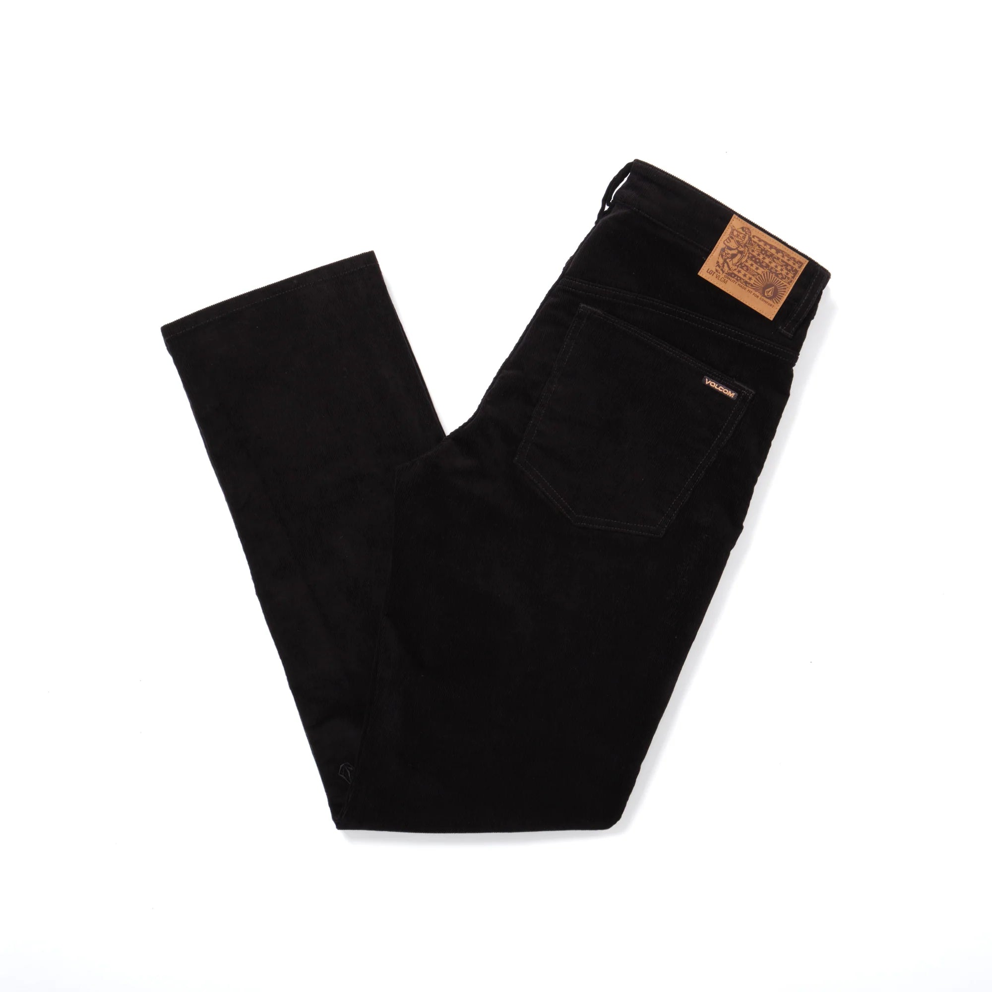Pantaloni in velluto a coste Volcom Solver con 5 tasche - Neri