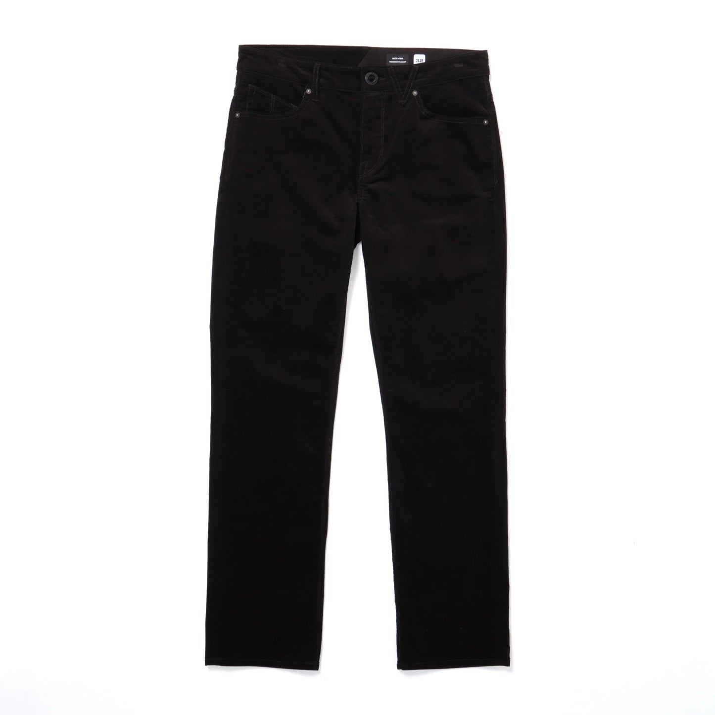 Calça de veludo cotelê Volcom Solver 5 Pocket - Preto