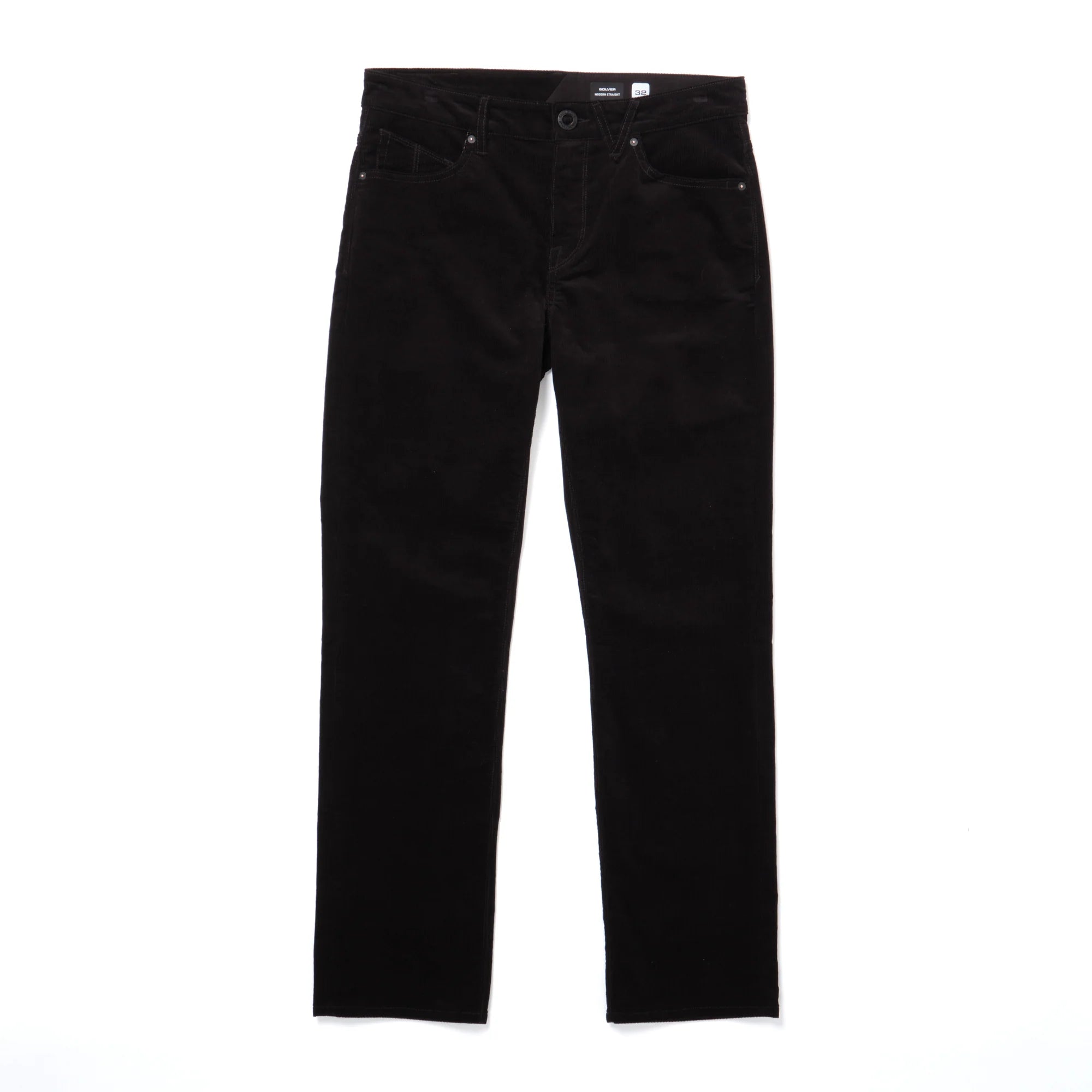 Pantaloni in velluto a coste Volcom Solver con 5 tasche - Neri