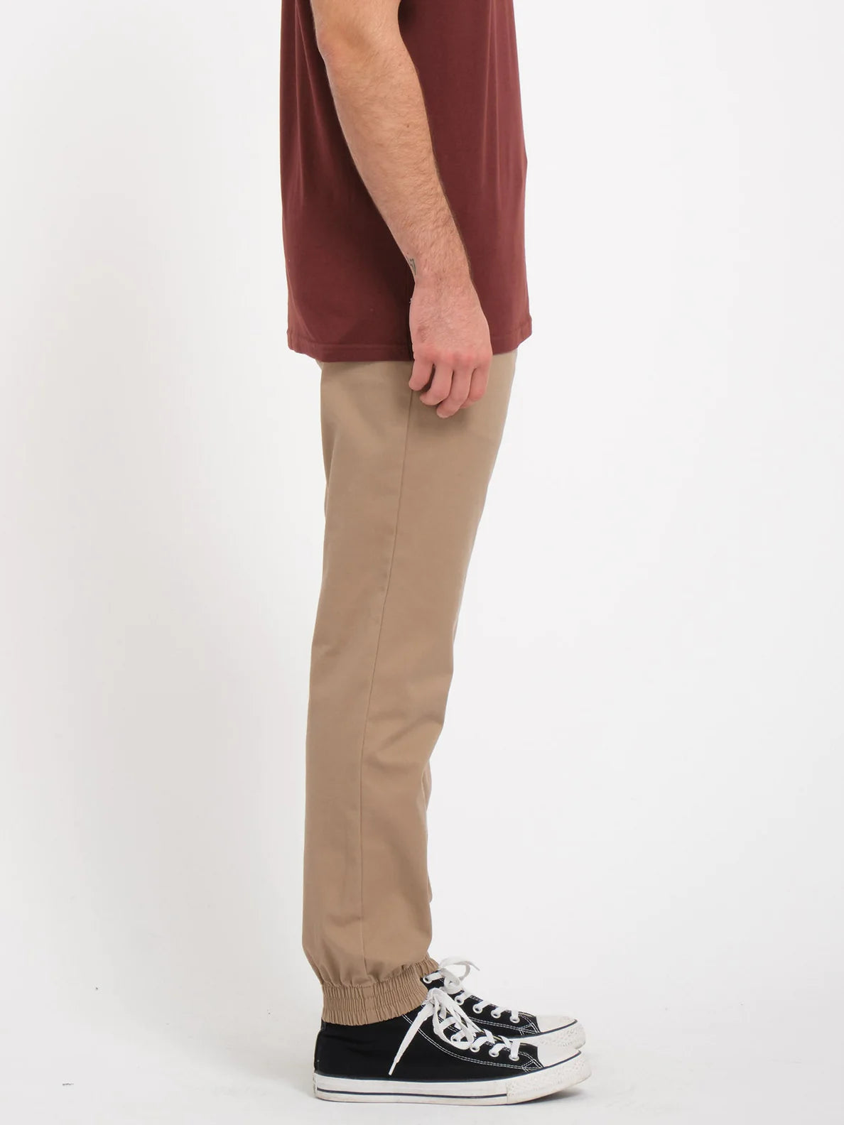 Pantaloni elasticizzati Jogger Slim Frickin di Volcom - Cachi