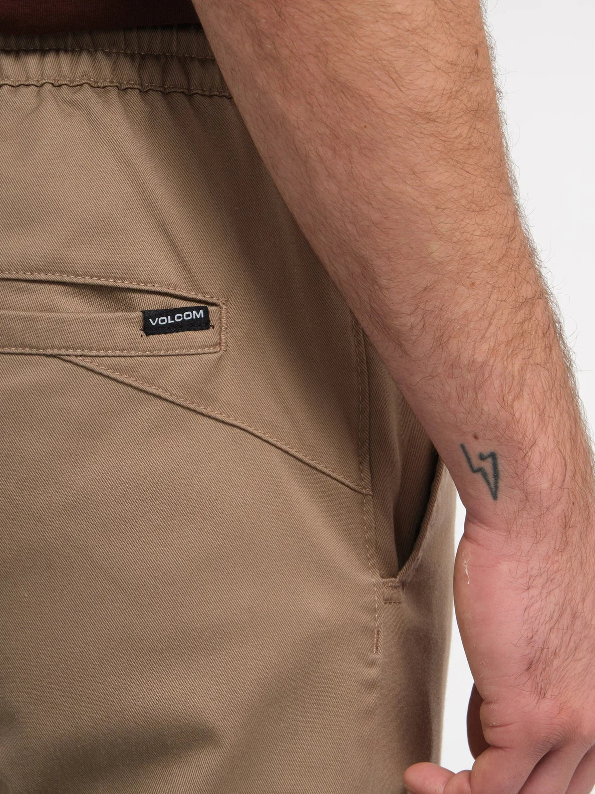 Pantalon stretch Volcom Frickin Slim Jogger - Kaki | Nouveaux produits | Produits les plus récents | Produits les plus vendus | surfdevils.com