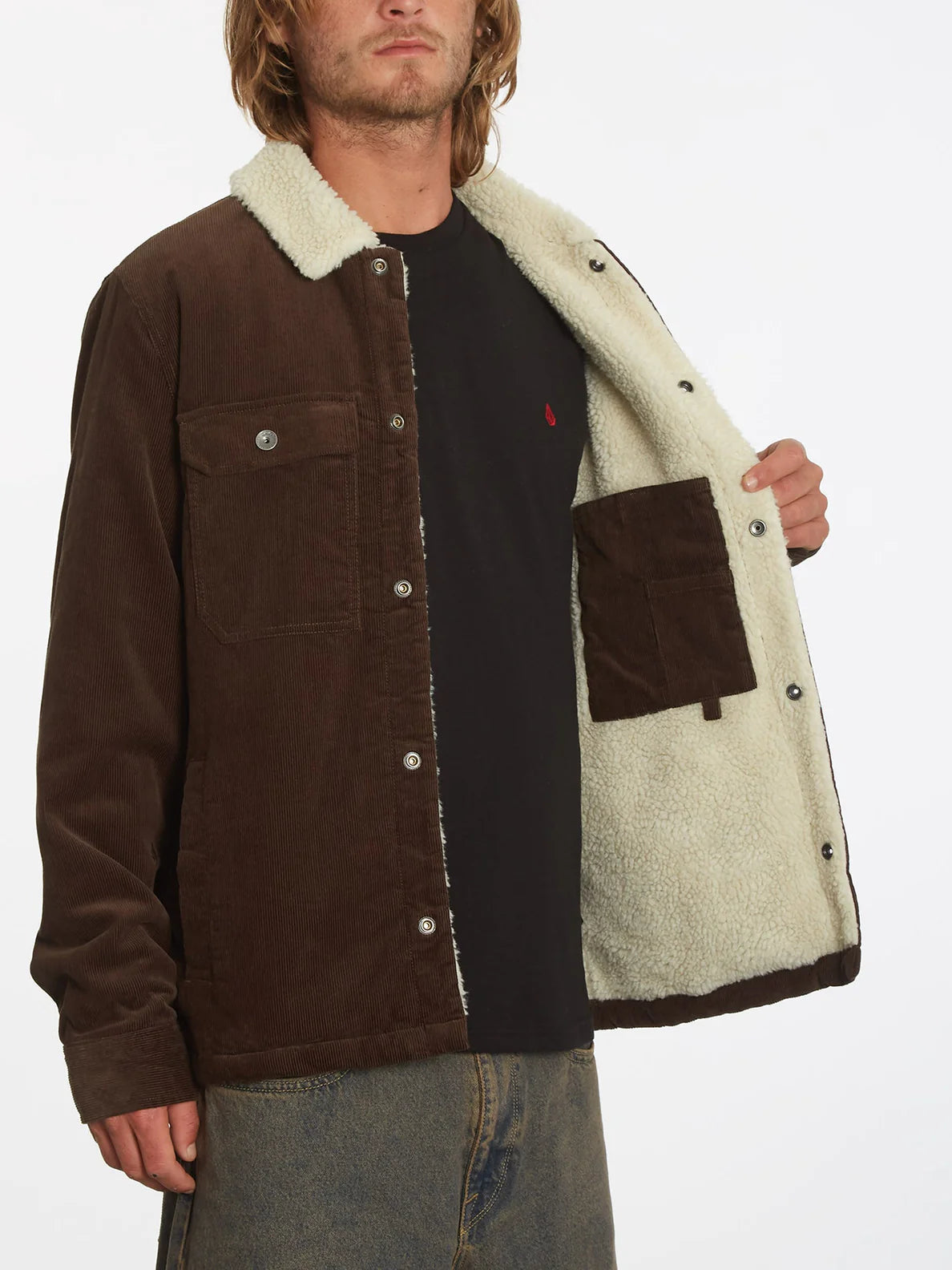 Volcom Keaton Cordjacke – Dunkelbraun | Meistverkaufte Produkte | Neue Produkte | Neueste Produkte | surfdevils.com