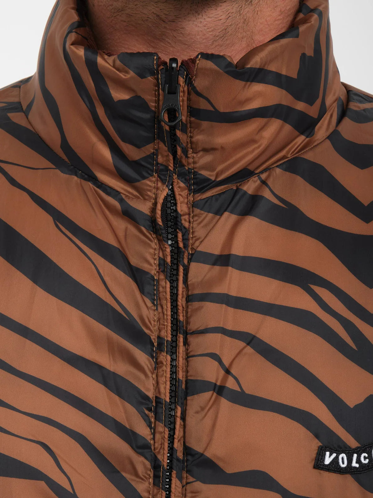 Volcom Walltz Corduroy Reversible Padded Jacket - Bitter Chocolate | surfdevils.com