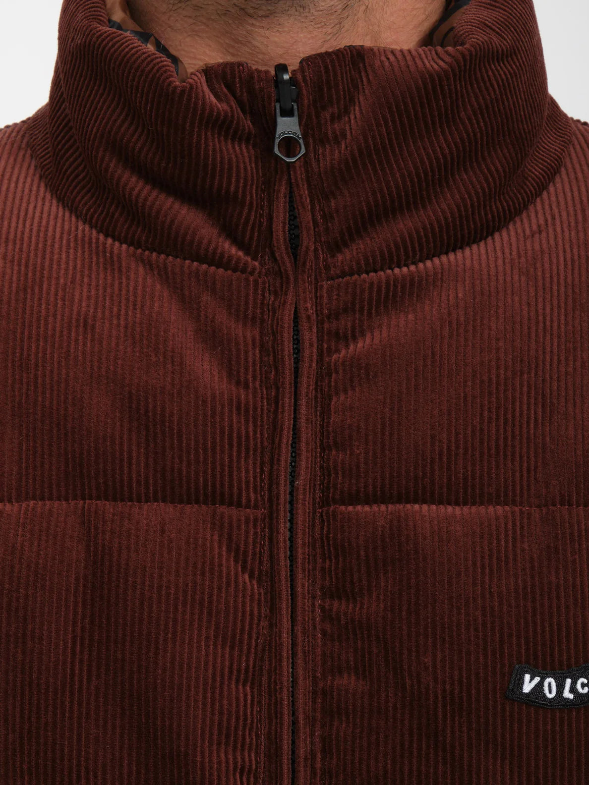 Chaqueta Acolchada Volcom Walltz Corduroy Reversible - Bitter Chocolate