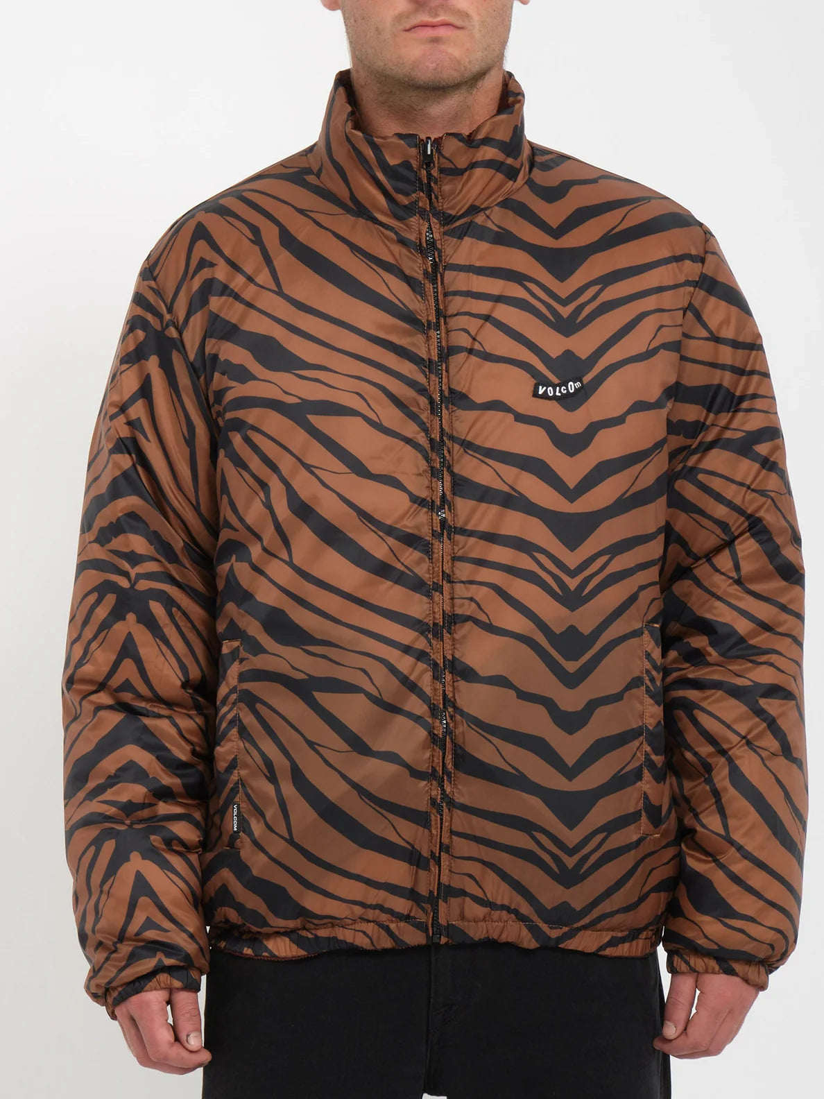 Volcom Walltz Corduroy Reversible Padded Jacket - Bitter Chocolate