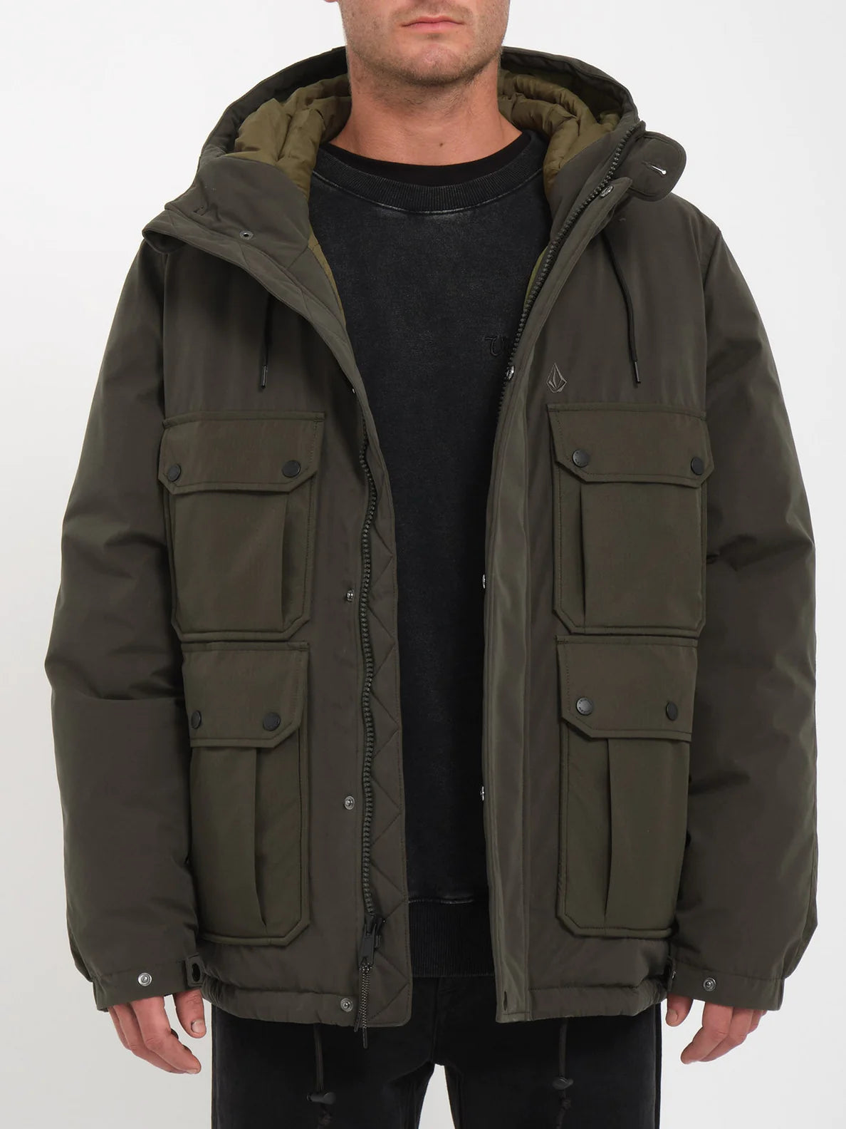 Volcom Dodstone 5K Parka - Rinsed Black