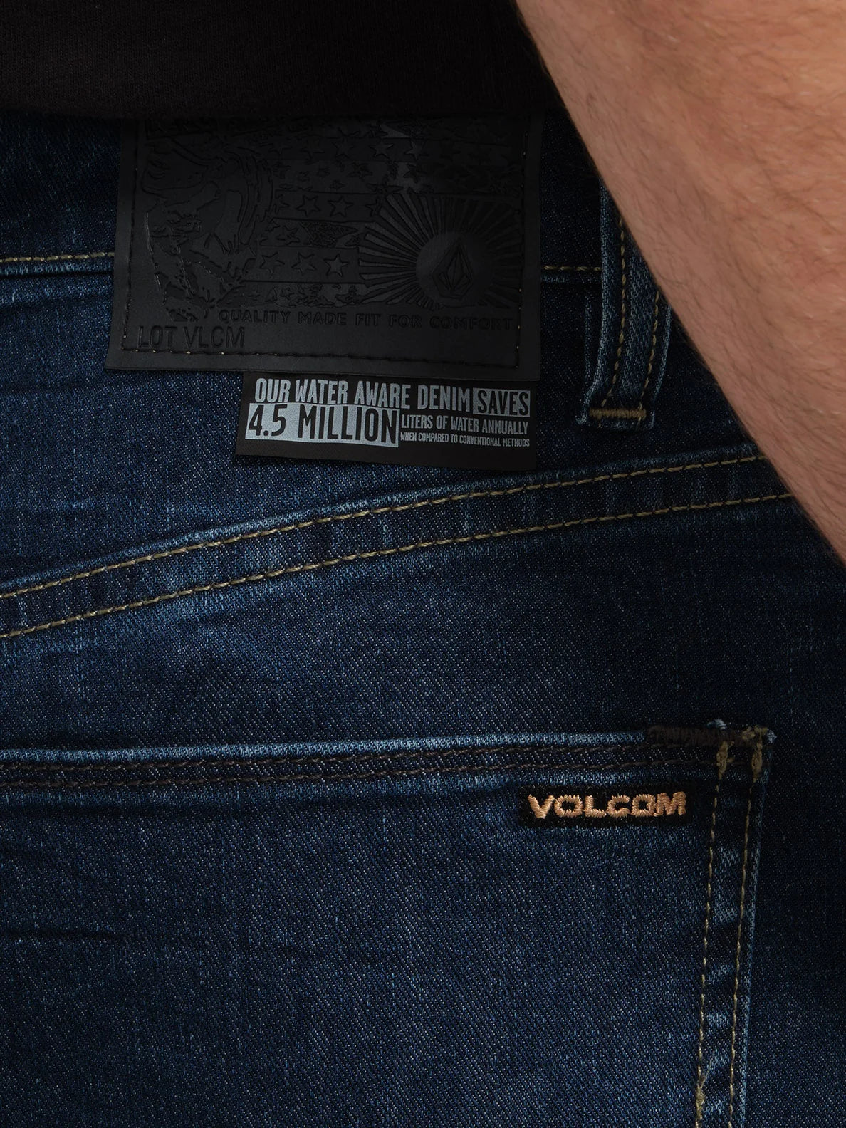 Volcom Billow Tapered Denim Jeans - Light Blue Acid