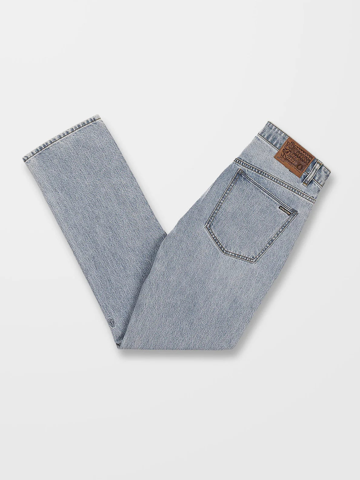 Volcom Solver Denim Jeans - Desgastado Pesado Desbotado