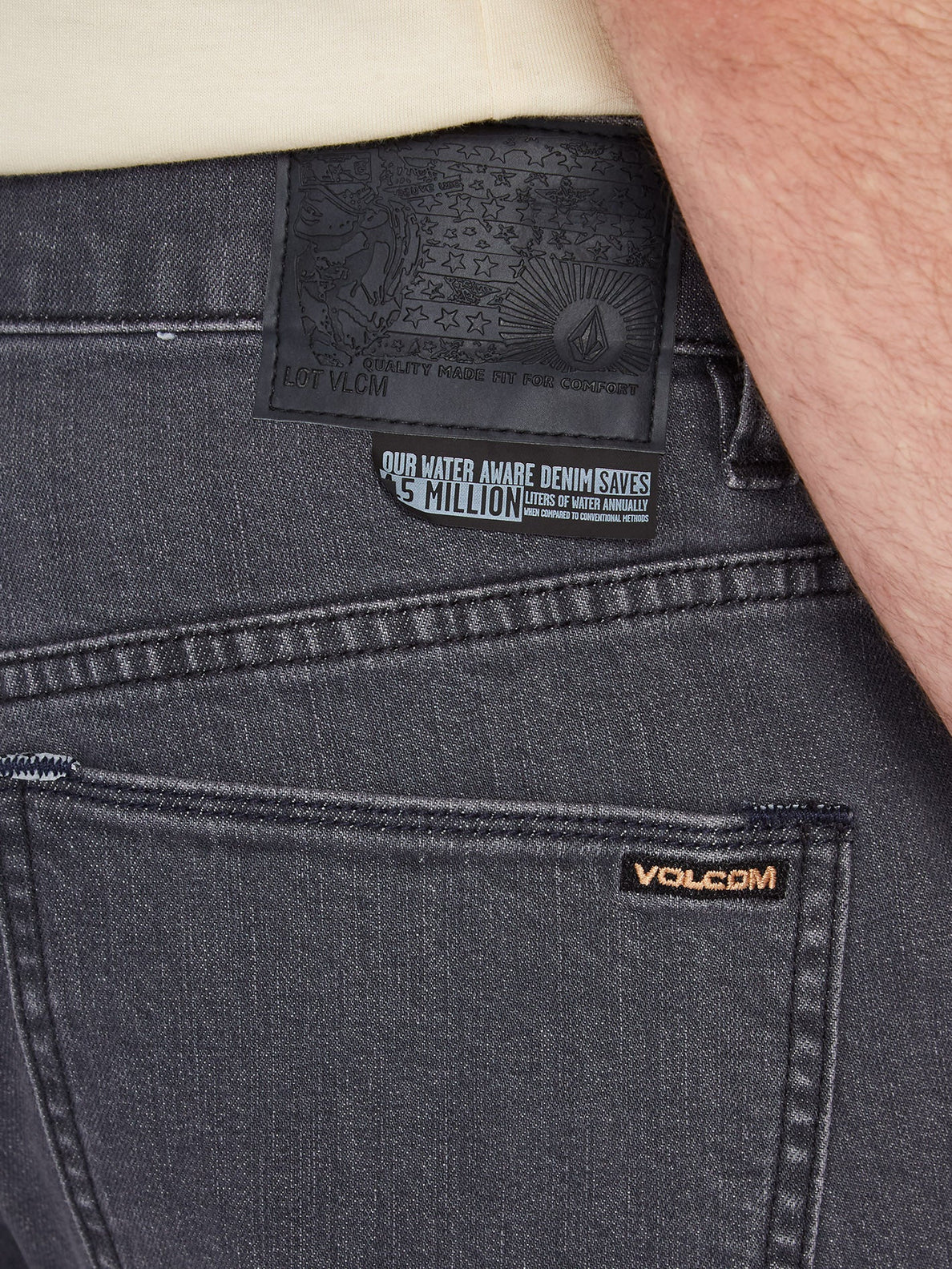 Volcom Modown Denim Jeans – Easy Enzyme Grey