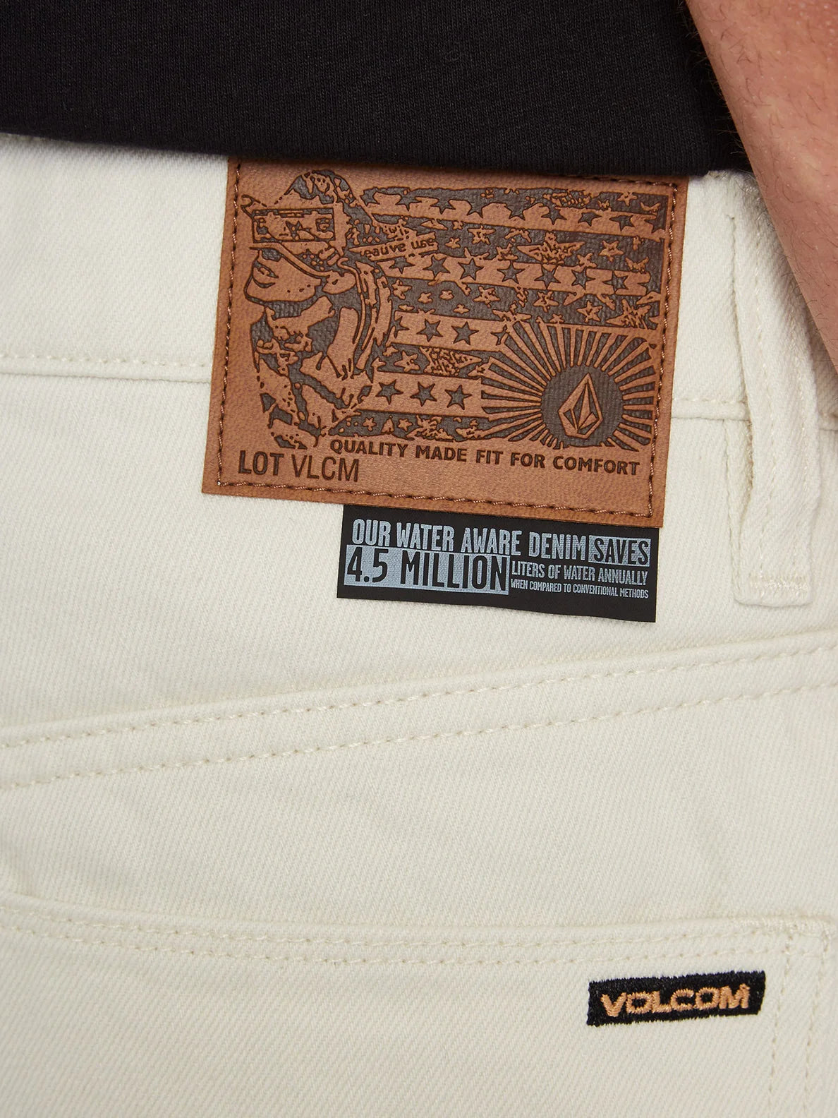 Volcom Modown Tapered Denim Jeans - Whitecap Gris