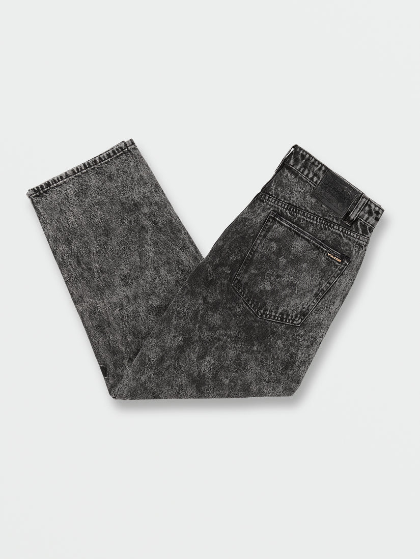 Volcom Billow Tapered Denim Jeans – Light Acid Black 