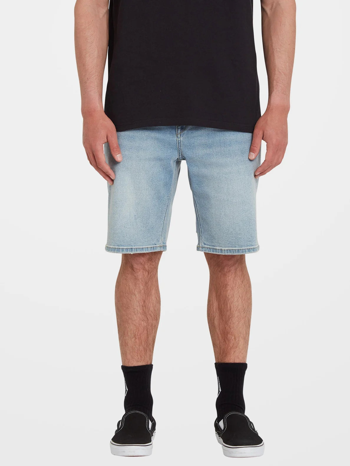 Volcom Solver Denim Shorts - Worker Indigo Vintage