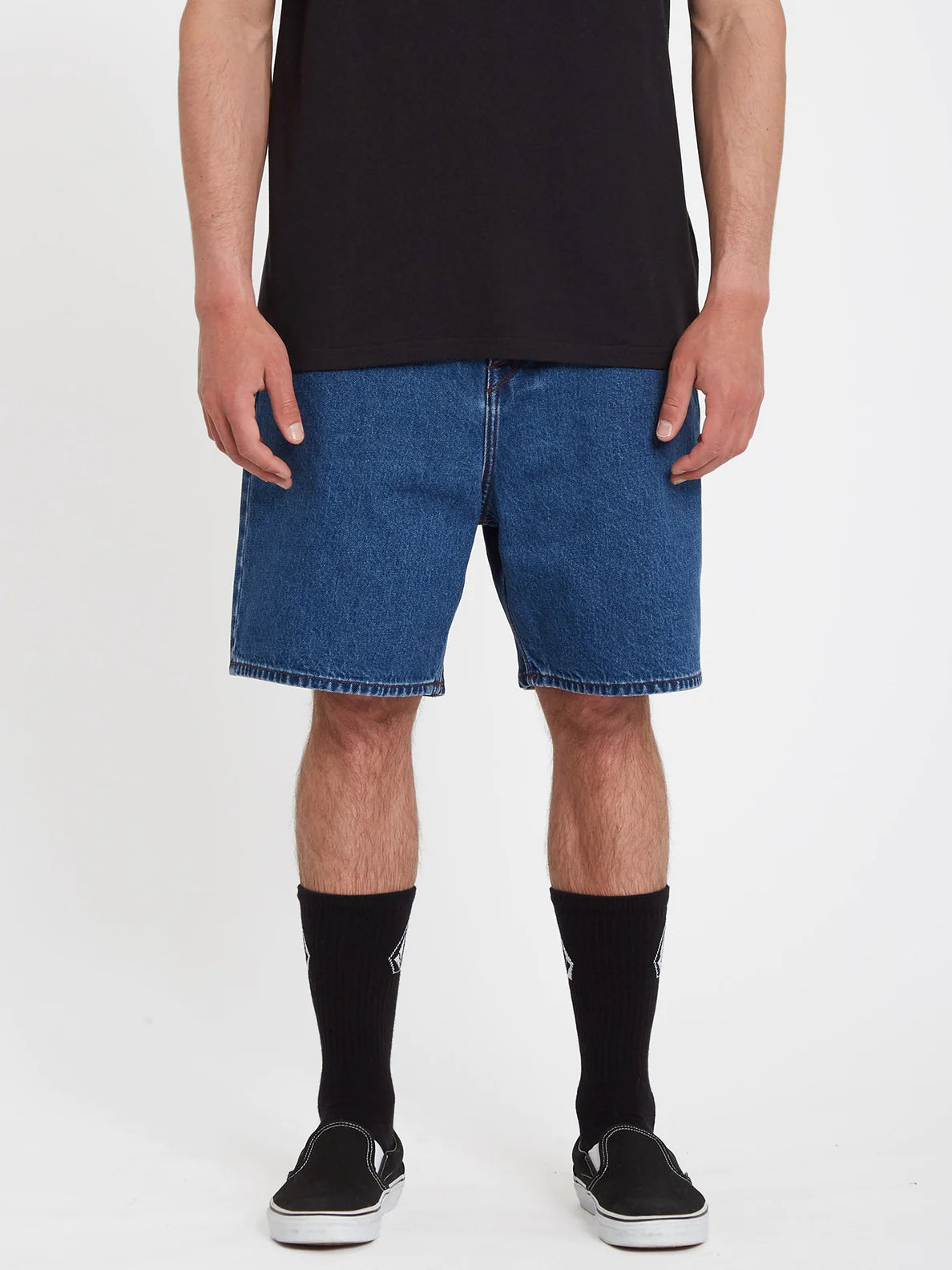 Pantalón Corto Volcom Billow Denim Short - Oliver Mid Blue | Pantalones cortos de Hombre | Todos los pantalones de hombre | Volcom Shop | surfdevils.com