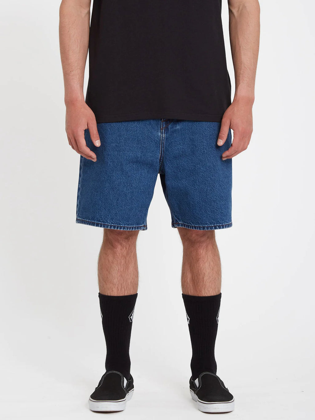 Volcom Billow Denim Short - Oliver Mid Blue