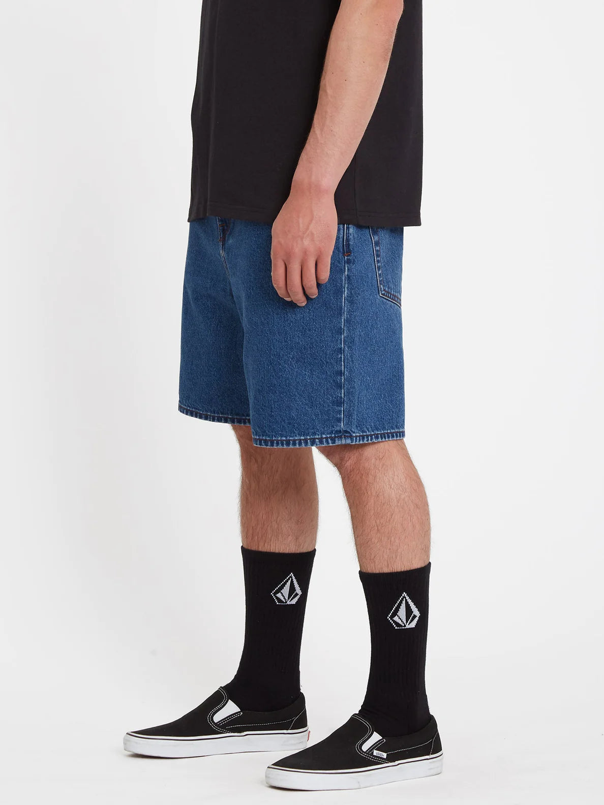 Volcom Billow Denim Short - Oliver Mid Blue