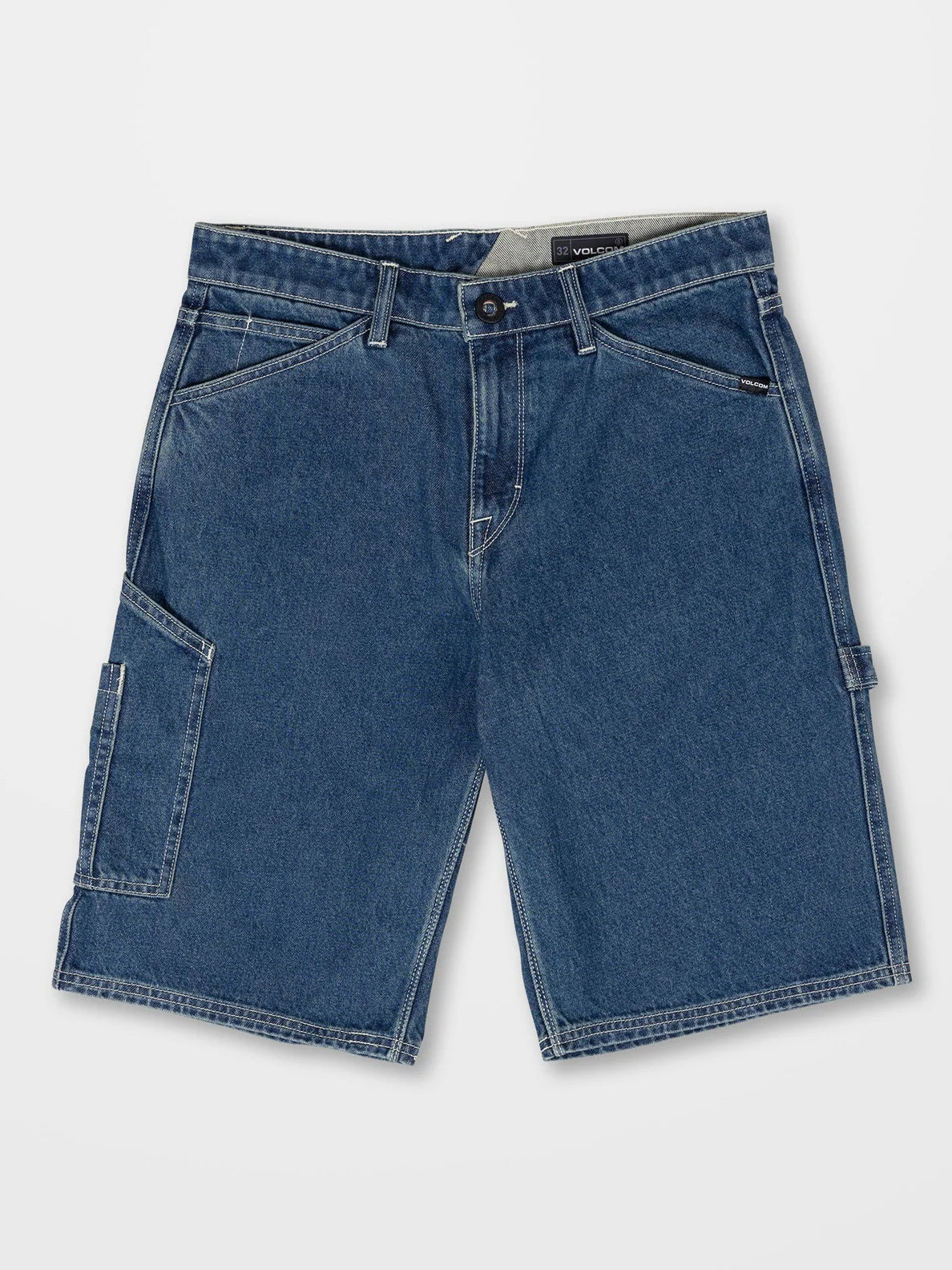 Volcom Labored Denim Utility Shorts - Indigo Ridge Wash