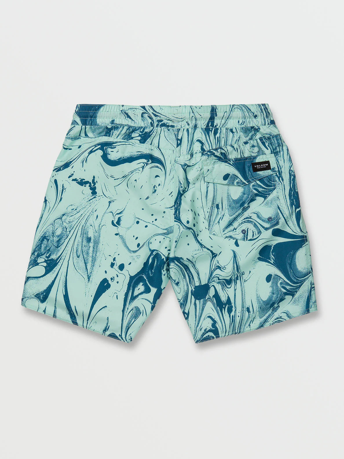 Volcom Center Print Trunk 17" Swimsuit - Bottle Green