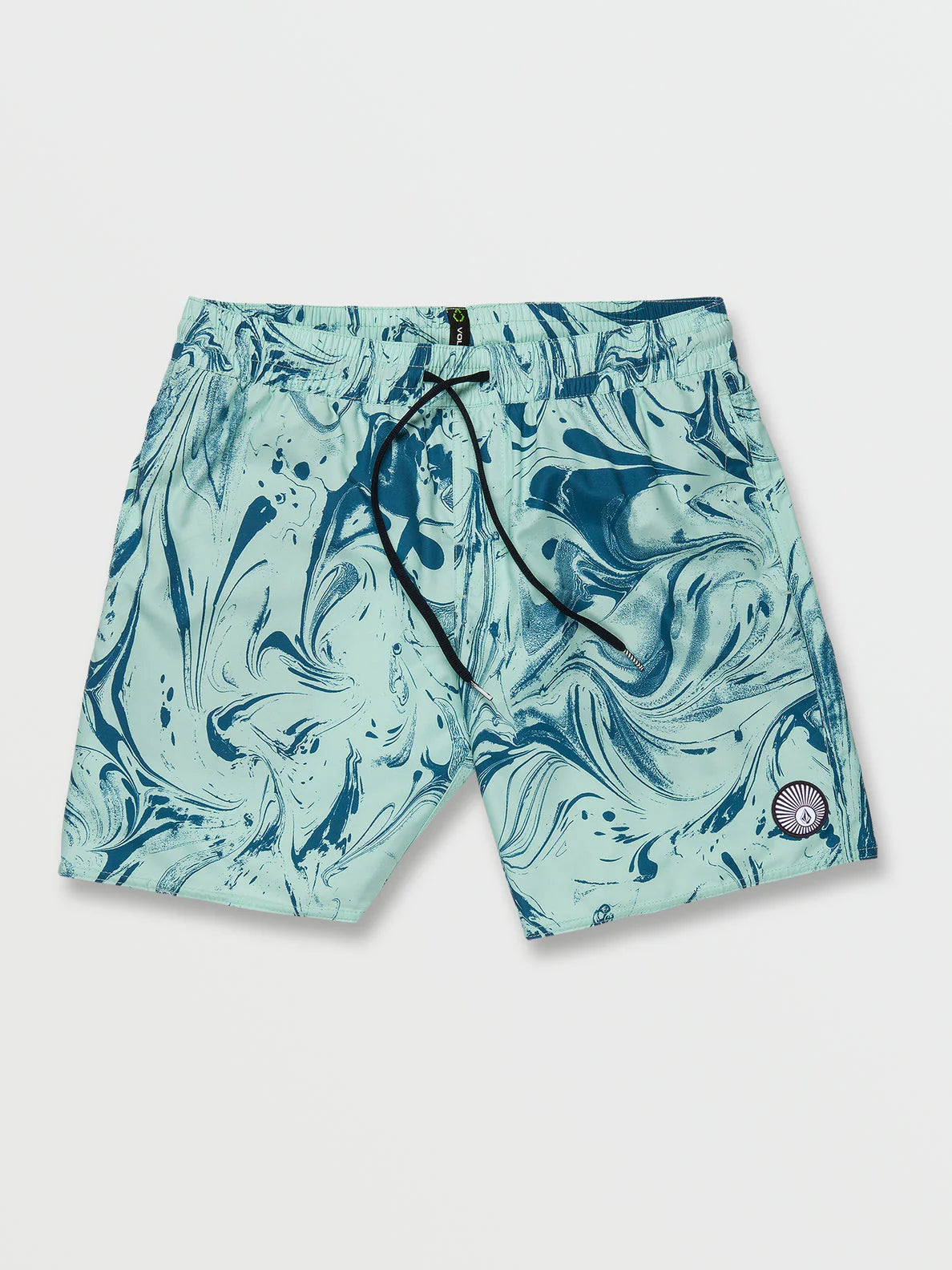 Volcom Center Print Trunk 17" Swimsuit - Bottle Green