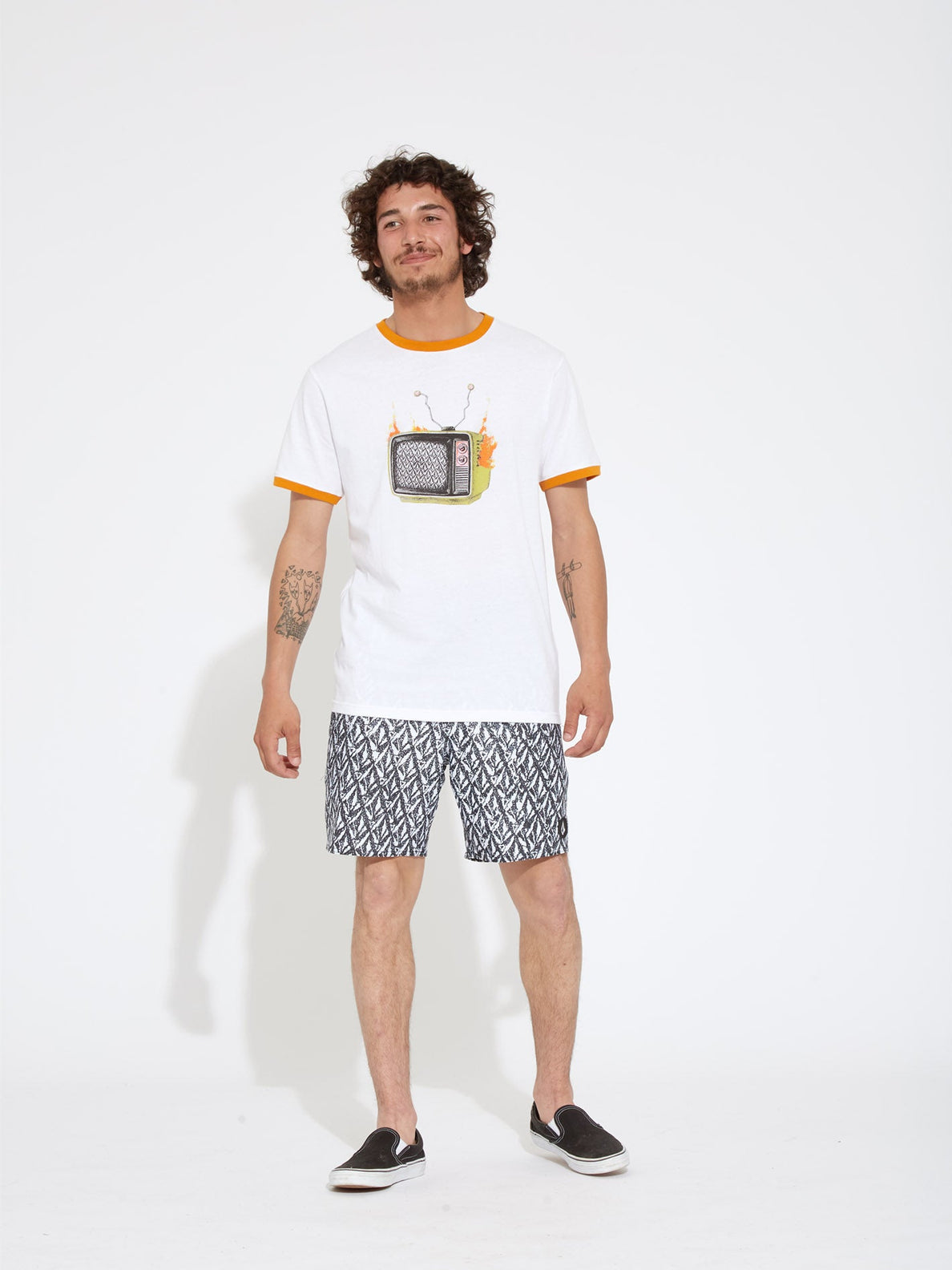 Volcom Stoneyvision White T-shirt | Collection_Zalando | Men's short sleeve t-shirts | Men's T-shirts | Volcom Shop | surfdevils.com