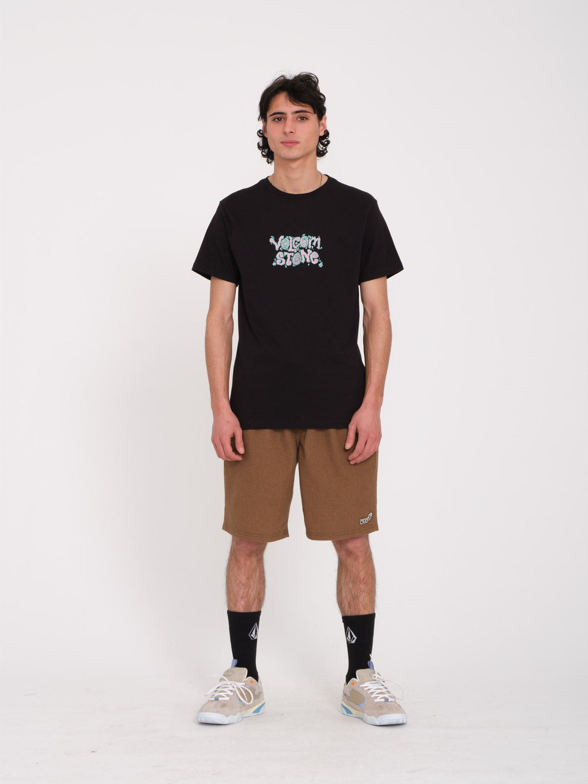 Volcom Justin Hager In Type SS Schwarzes T-Shirt