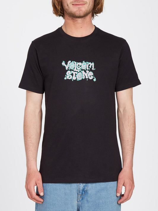 T-shirt noir Volcom Justin Hager en Type SS