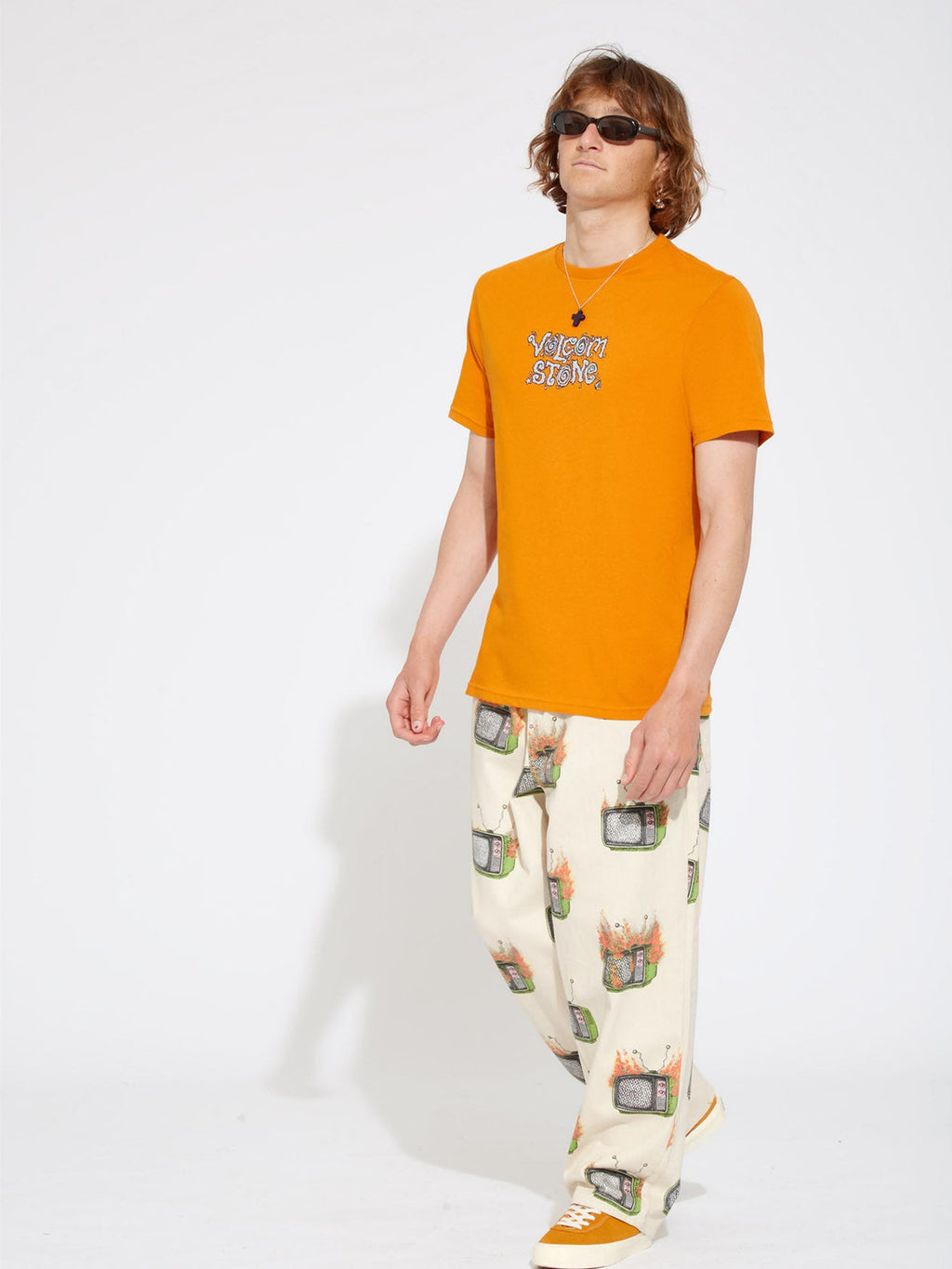 Camiseta Volcom Justin Hager In Type SS - Saffron