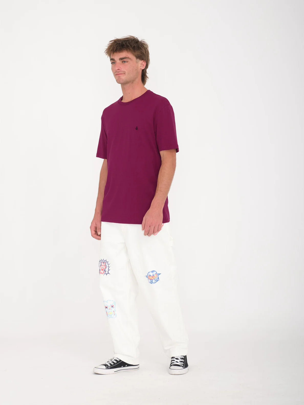 Volcom Stone Blanks T-shirt - Wine