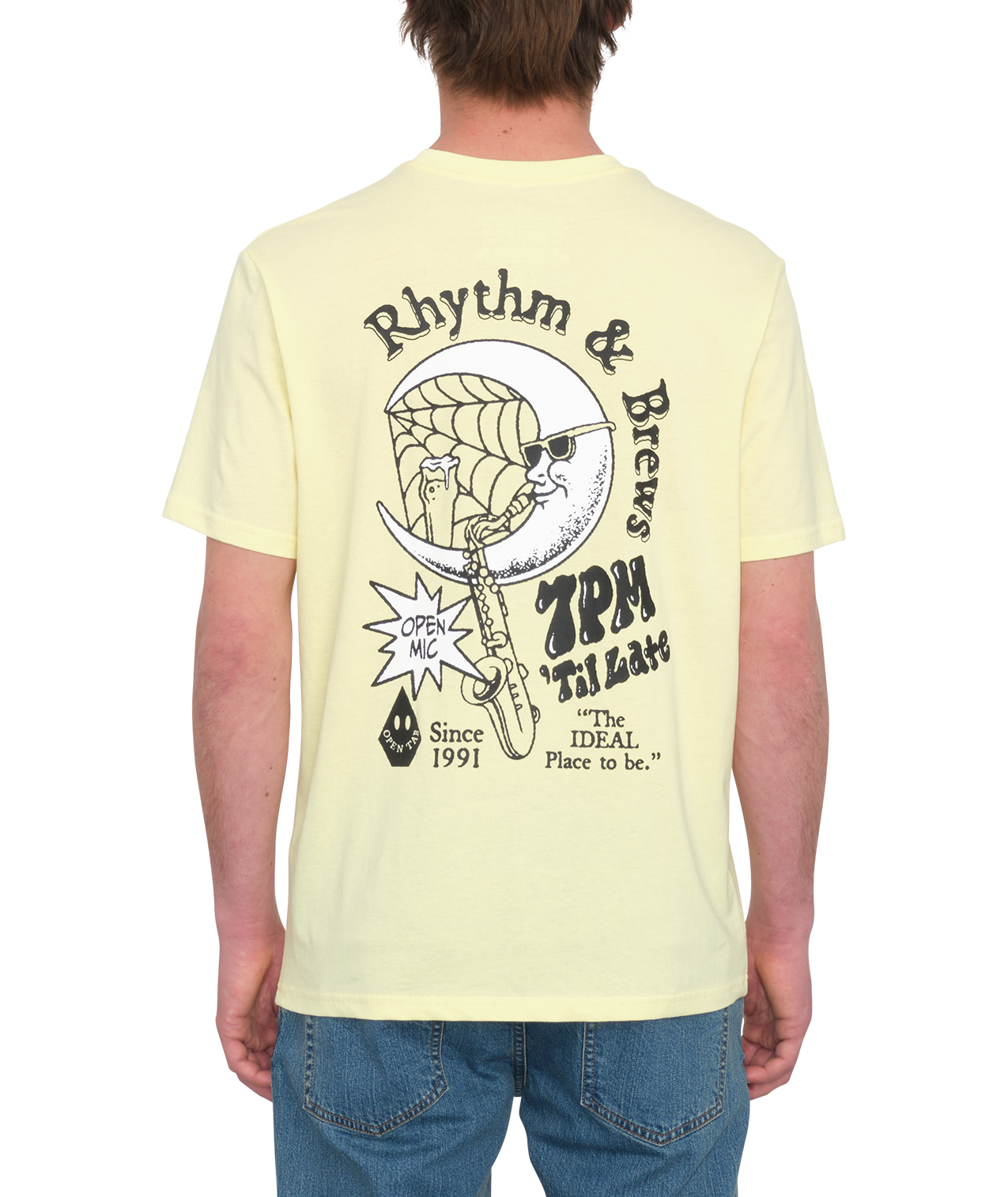 Kurzarm-T-Shirt Volcom Rhythm 1991 - Aura Gelb