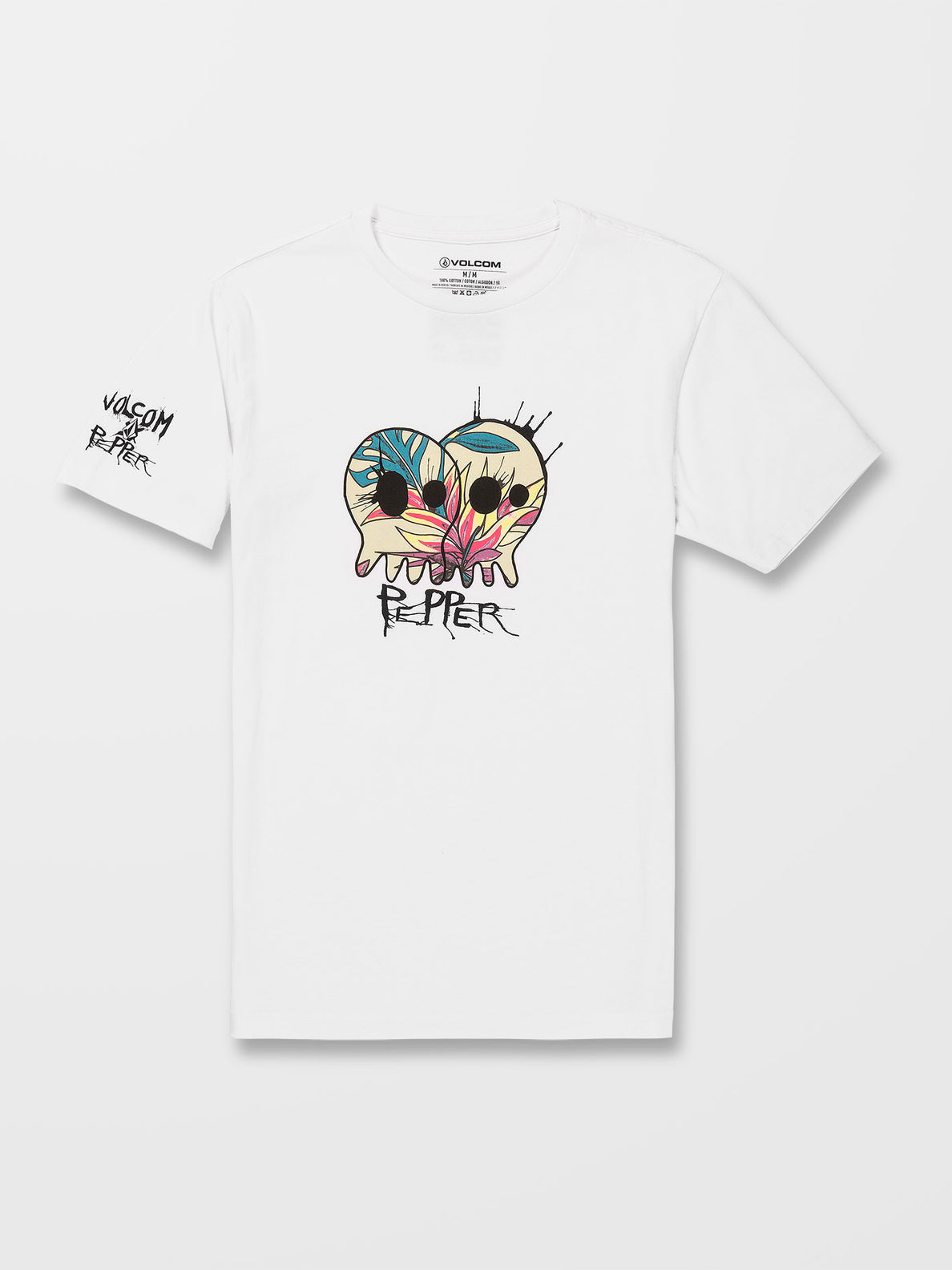 T-shirt blanc Volcom V Ent Skullconuts