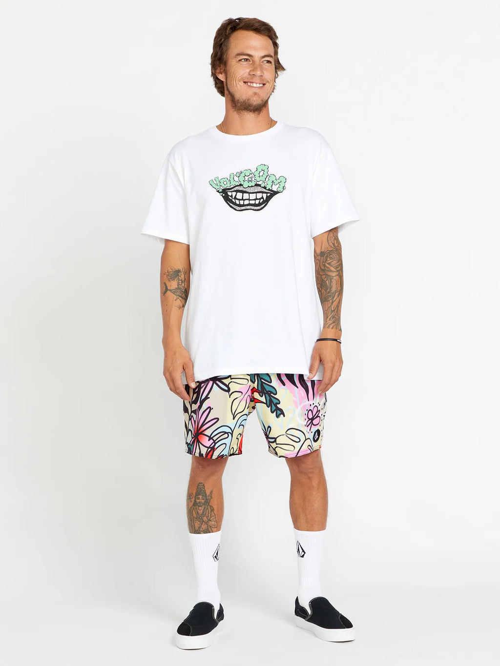 Volcom T-shirt Evil Grin - Blanc