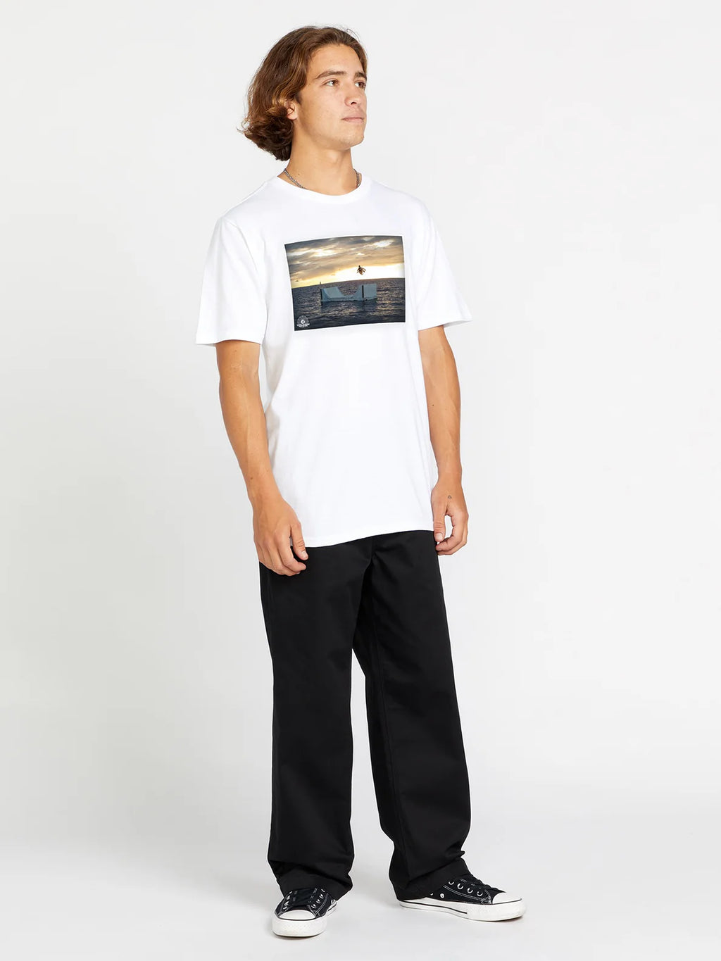 Camiseta Volcom TTT Poster - Branco