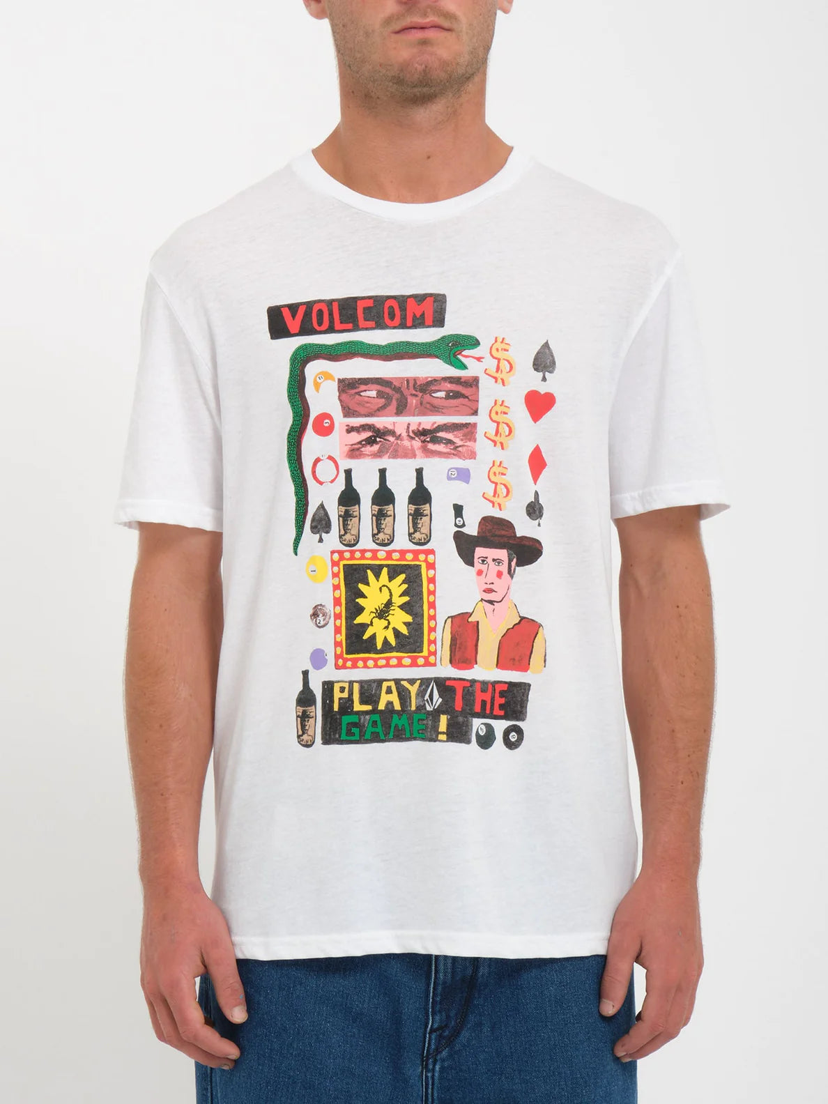 Volcom Westgames T-shirt - Blanc | Boutique Volcom | Collection_Zalando | Nouveaux produits | Produits les plus récents | Produits les plus vendus | t-shirts pour hommes | T-shirts à manches courtes pour hommes | surfdevils.com