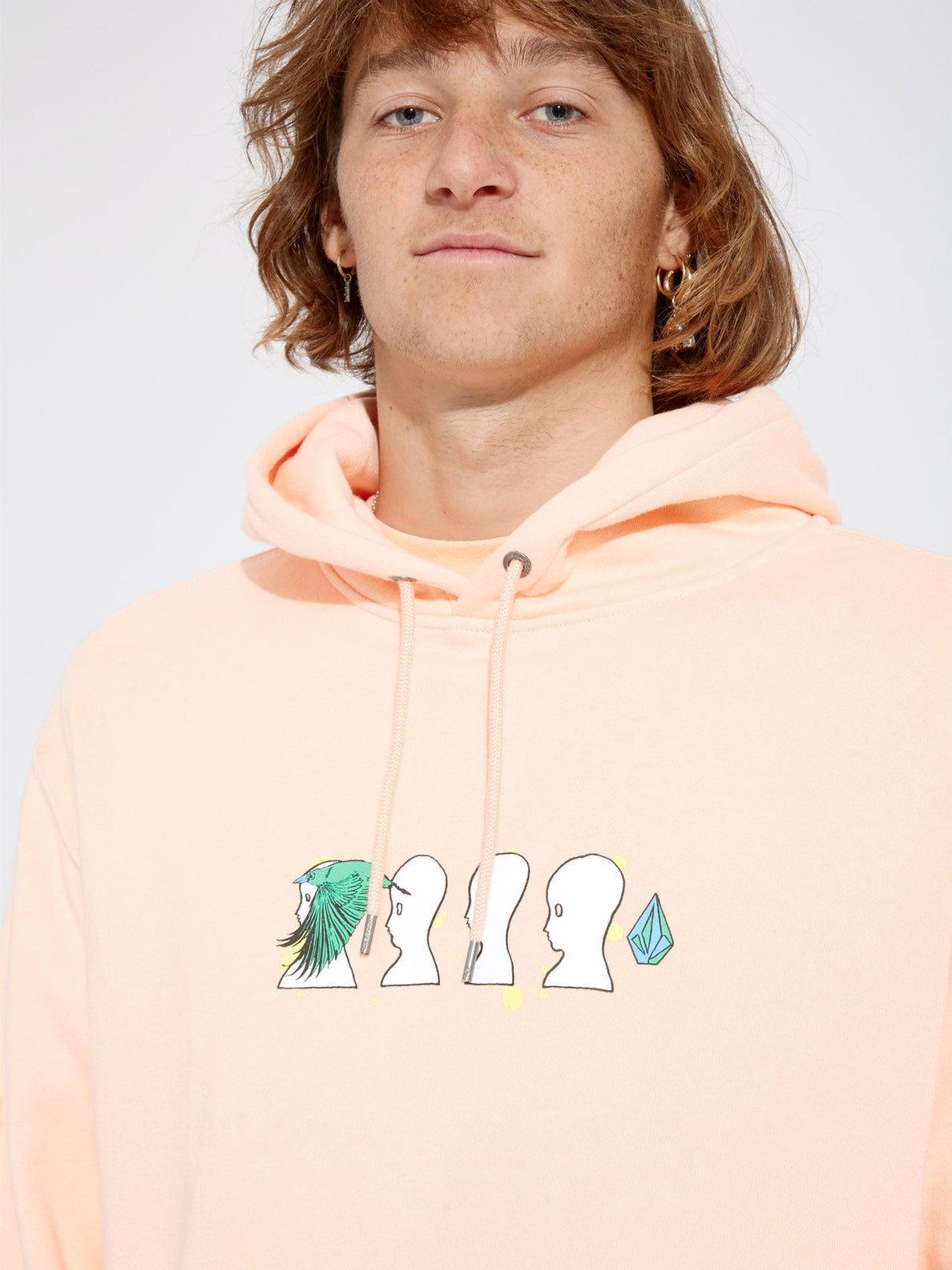 Sweat à capuche Ed Merlin Murray Peach Bud Volcom