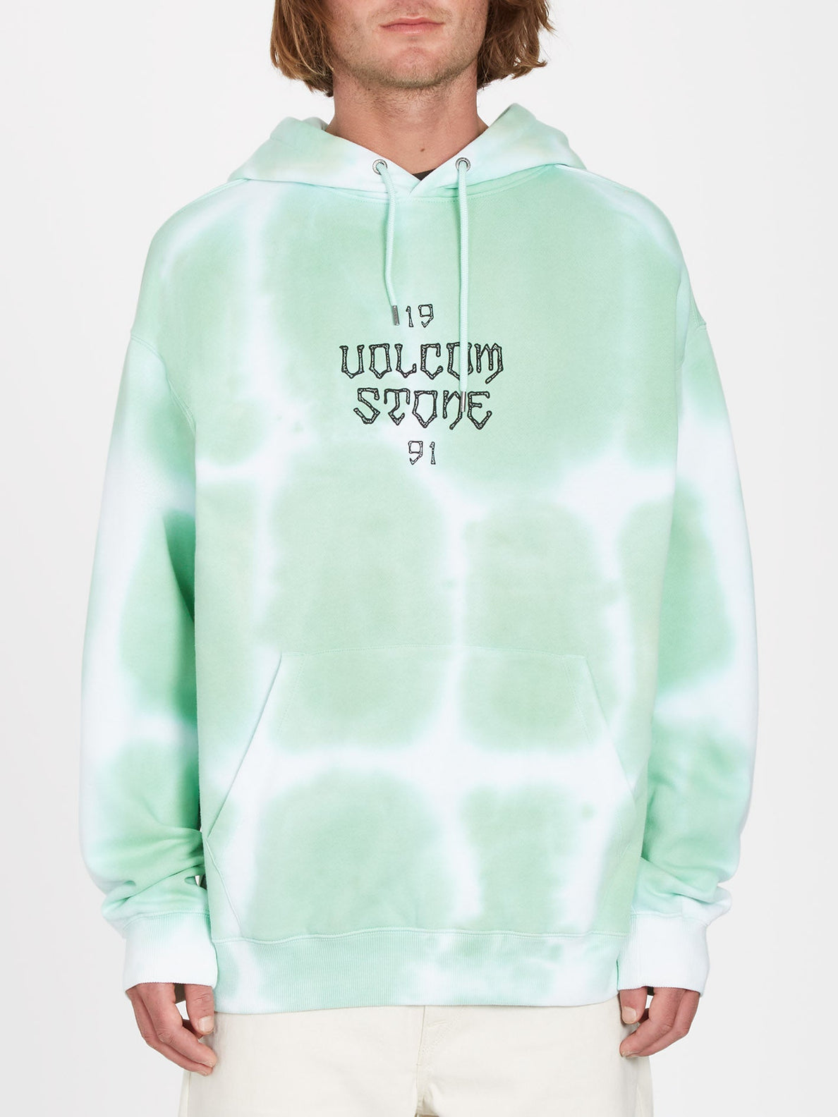 Felpa con cappuccio Volcom Trippin Dye Bottle Green